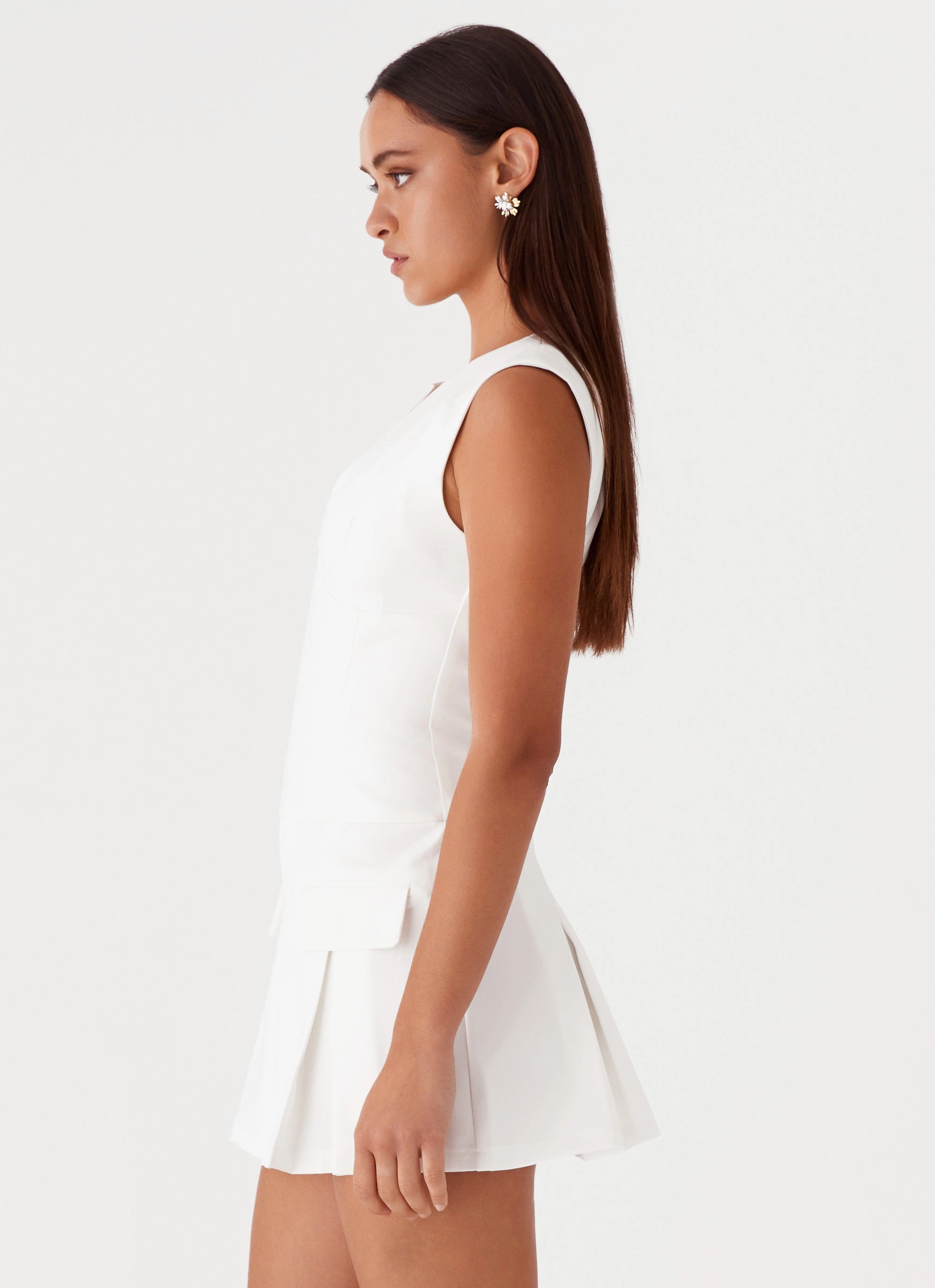 Soft Contour Cassia Mini Dress - White