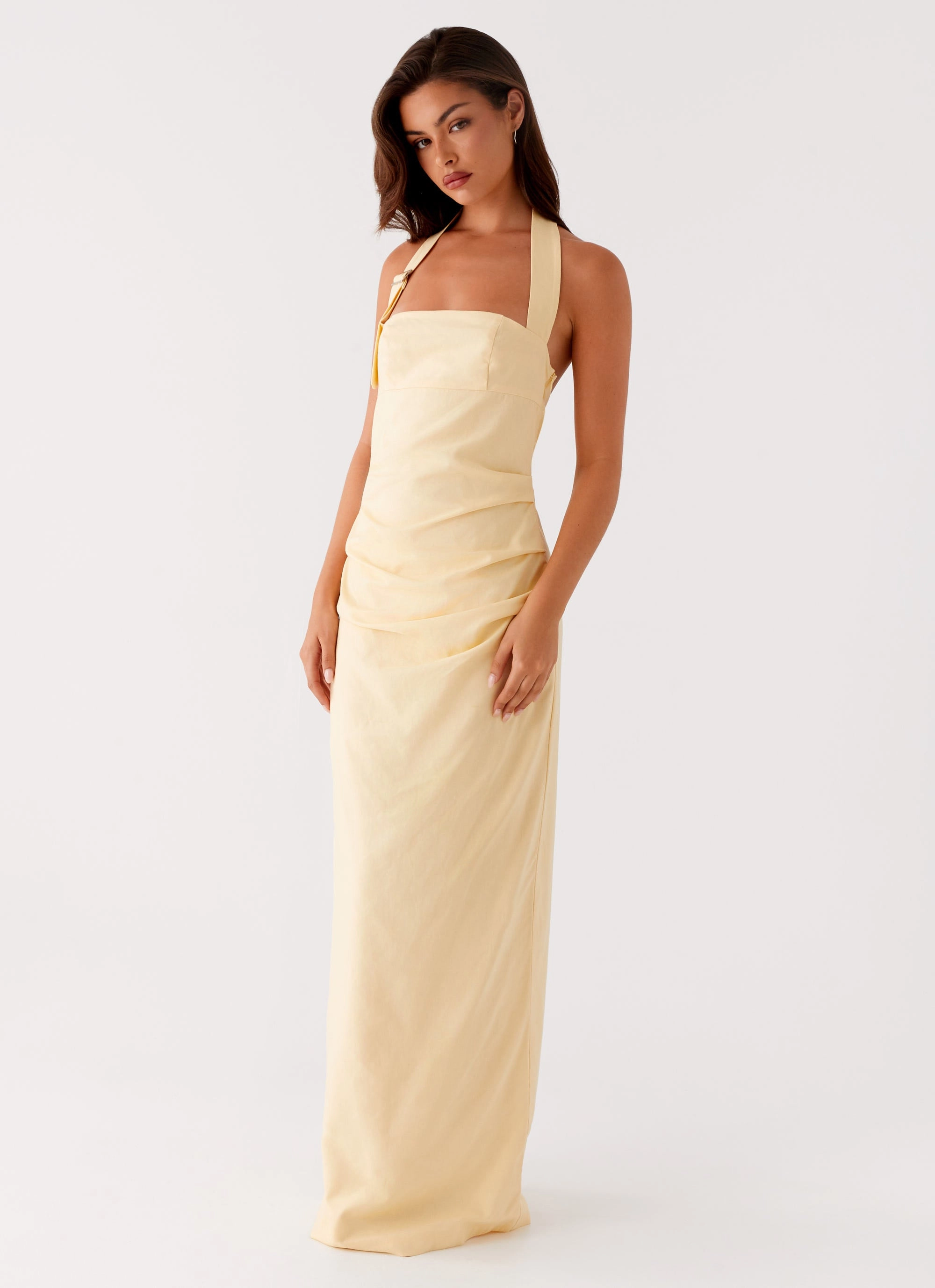 Crystal-Detail Refined Mood Rumour Has it Maxi Dress - Yellow