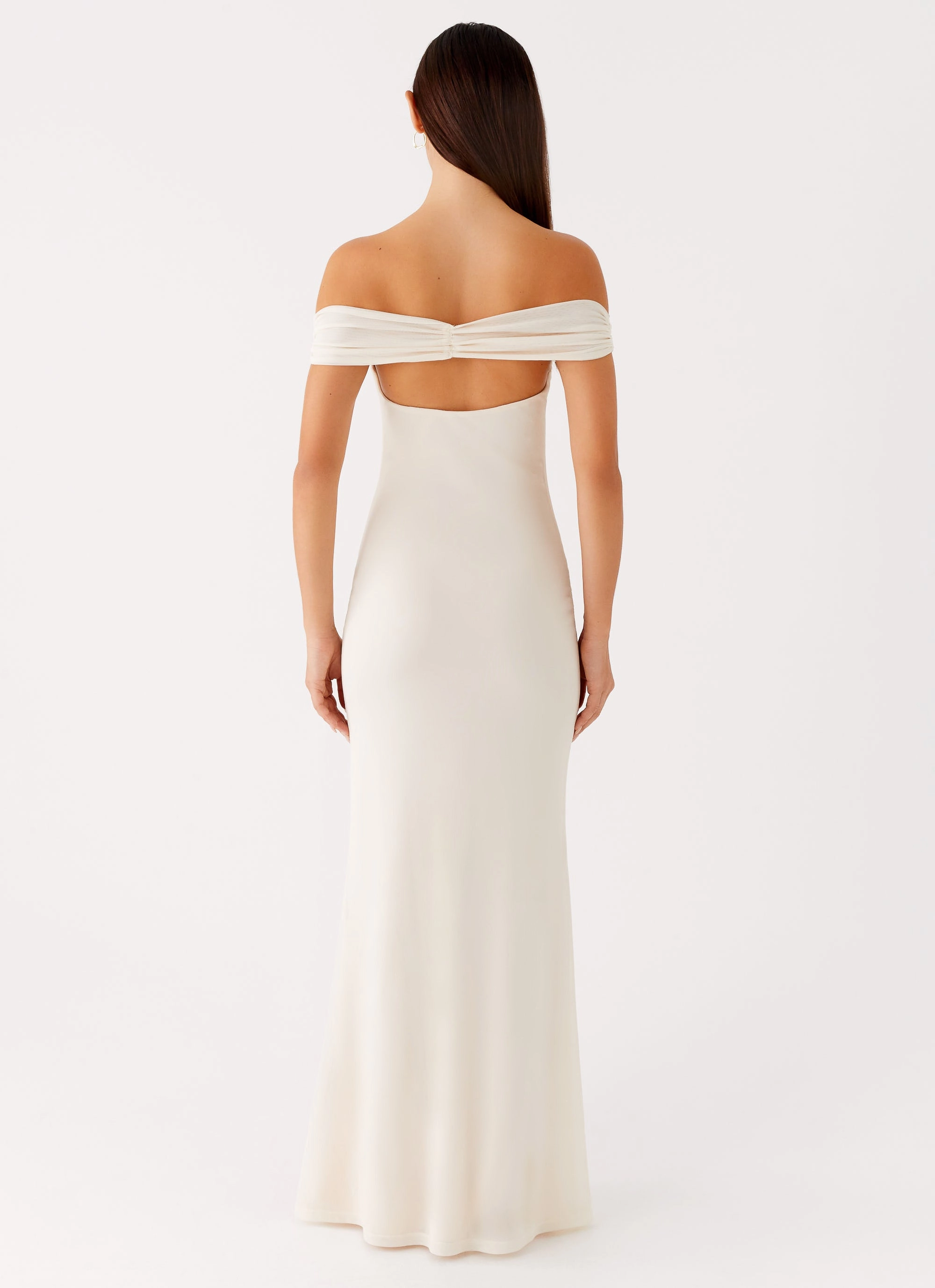 Gradient Shade Madeira Maxi Dress - Ivory