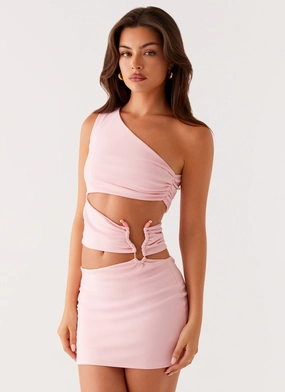 Sleek Motion Malli Cut Out Mini Dress - Pink