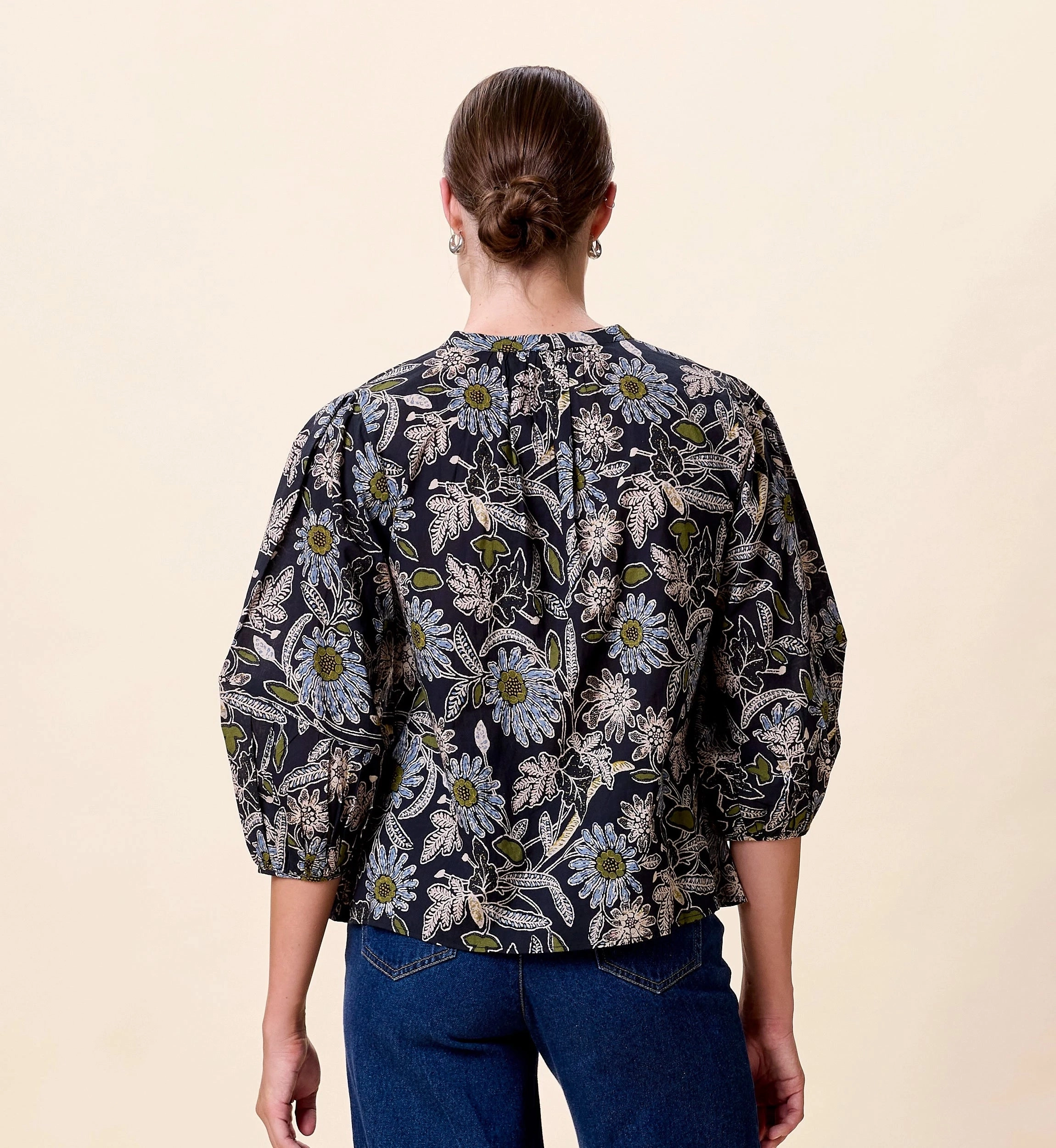Belle Blouse | Dark Magnolia Minimalist Stitching Compact TravelFriendly Design