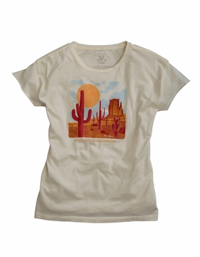 Yoke Design Tin Haul Womens Cream 100% Cotton Good Morning Sunshine S/S T-Shirt
