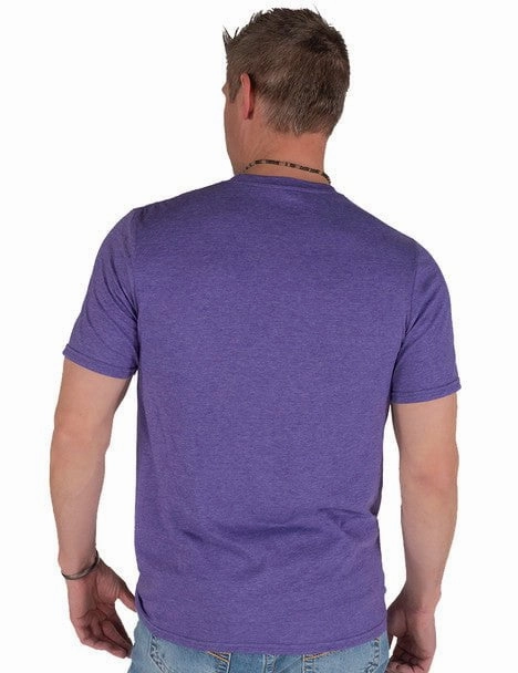 Classic Look Fit for All Seasons B Tuff Mens Left Chest Logo Purple Cotton Blend S/S T-Shirt