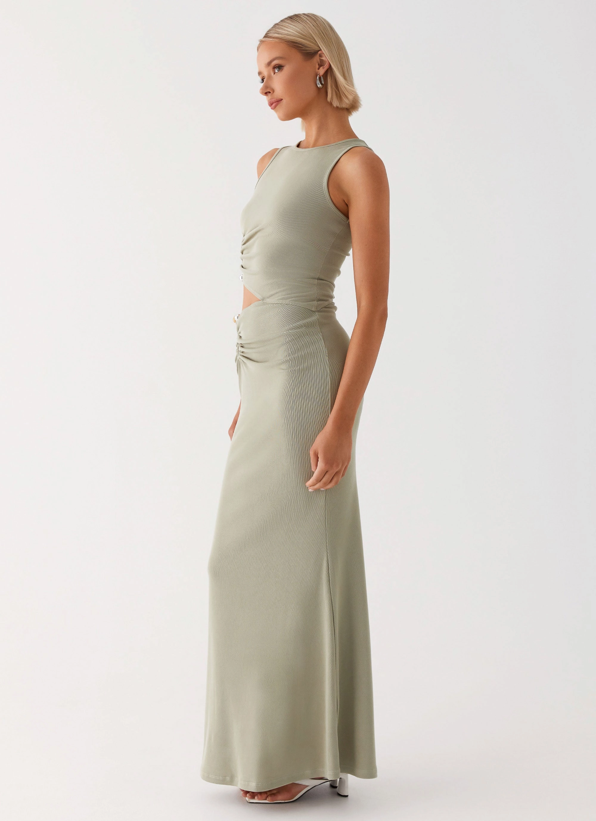 Lennox Maxi Dress - Sage Cozy Tones