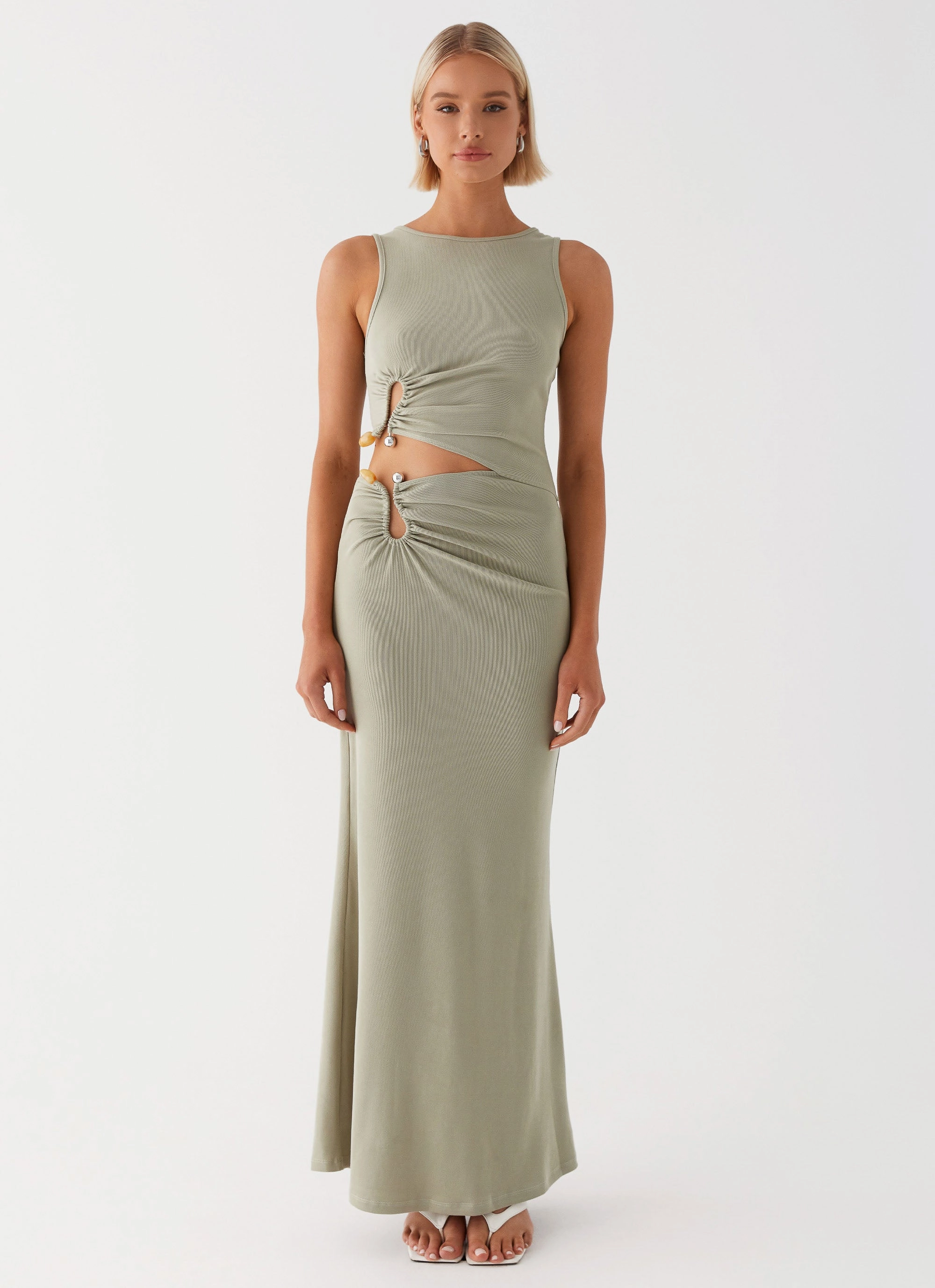 Sunset Hour Lennox Maxi Dress - Sage