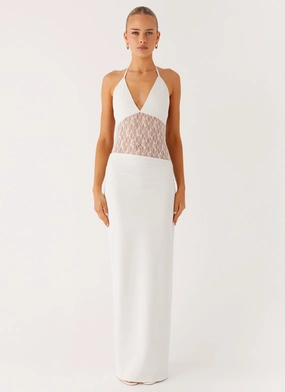 Heavy Duty Outerwear Enchant Lace Maxi Dress - Ivory
