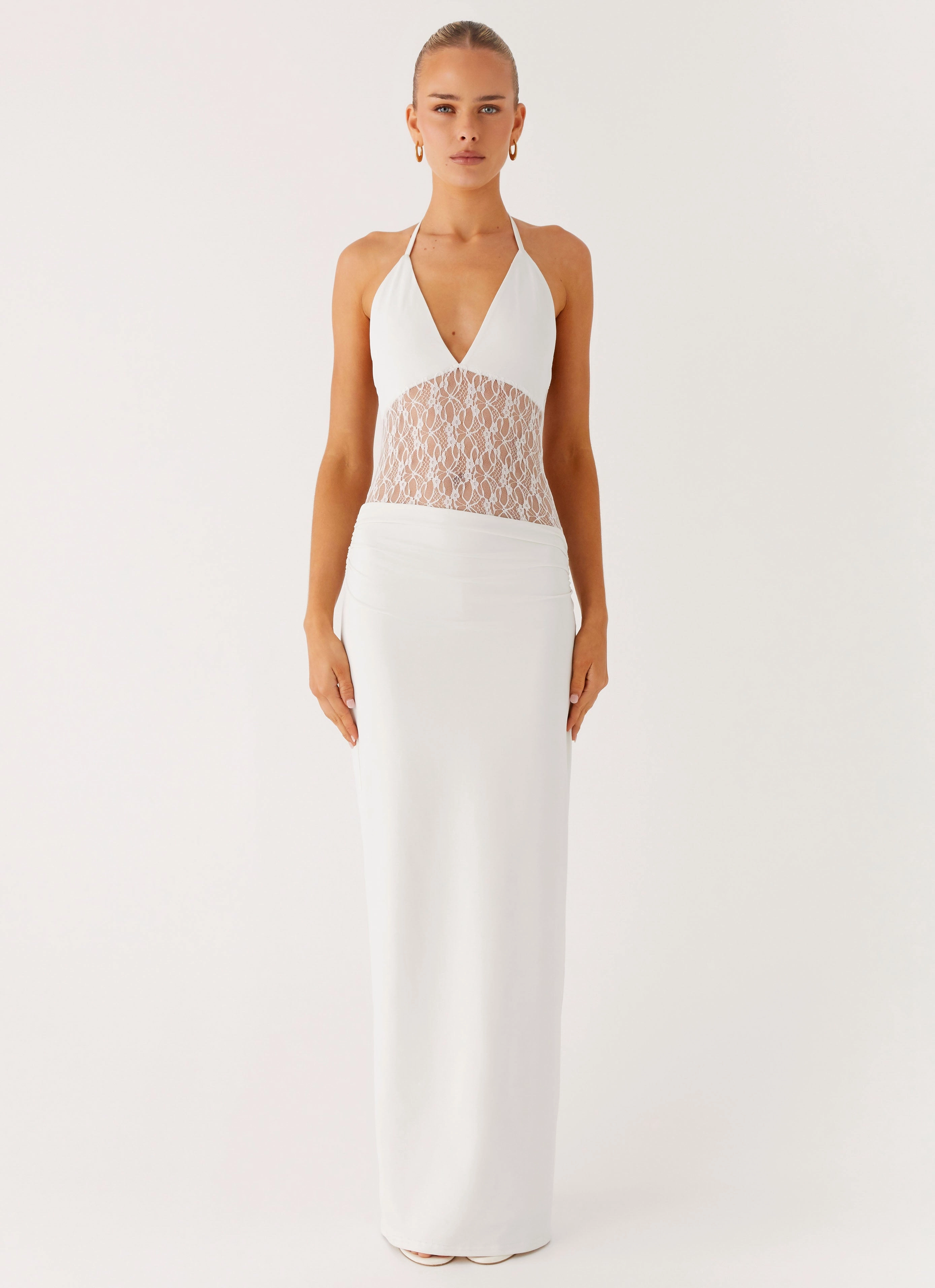 Heavy Duty Outerwear Enchant Lace Maxi Dress - Ivory