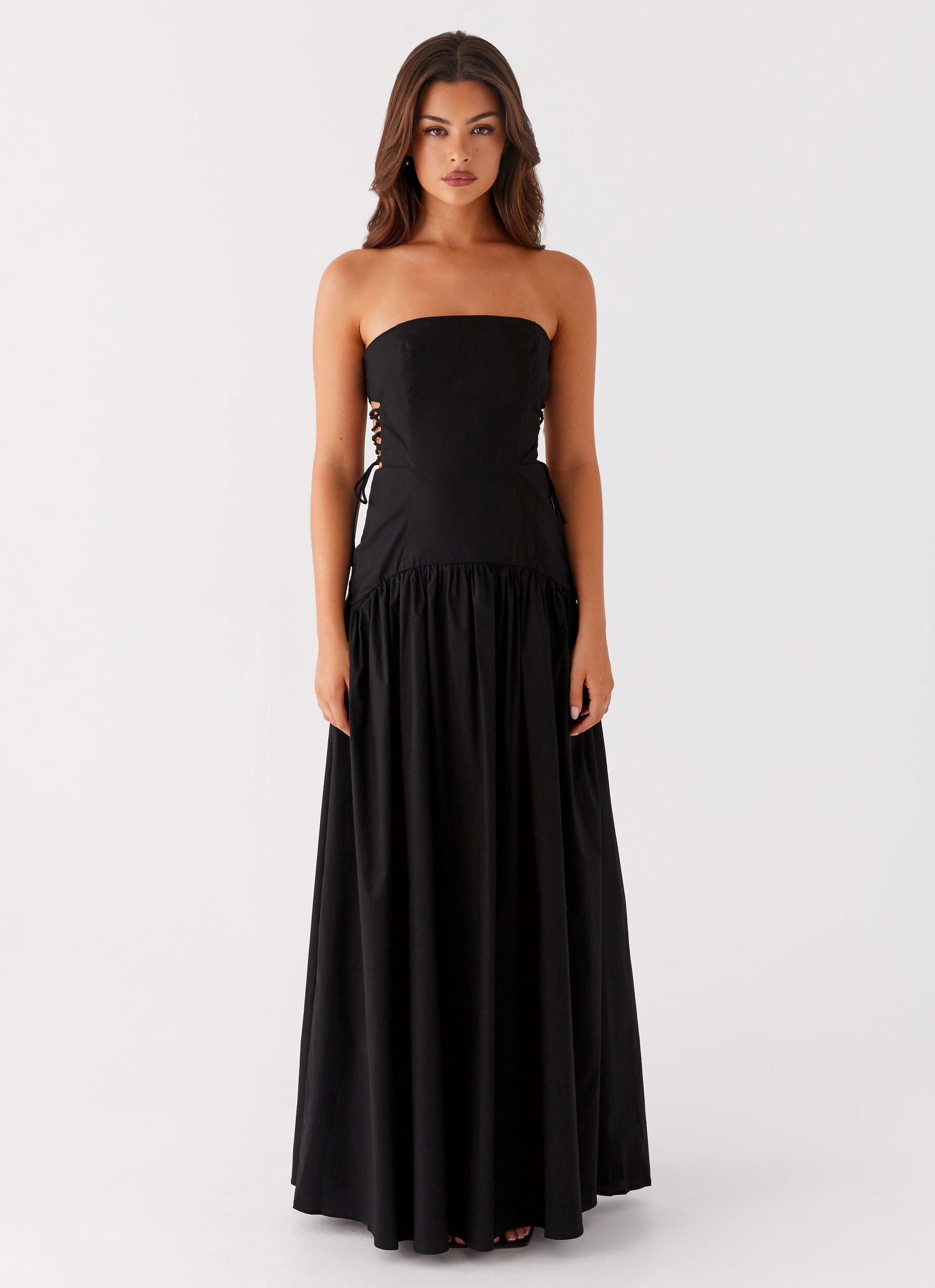High Neck Conagh Maxi Dress - Black