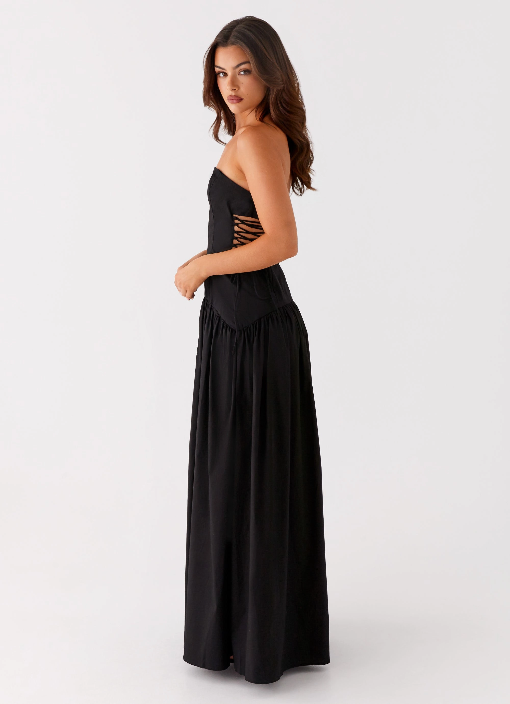Conagh Maxi Dress - Black Romantic Soft