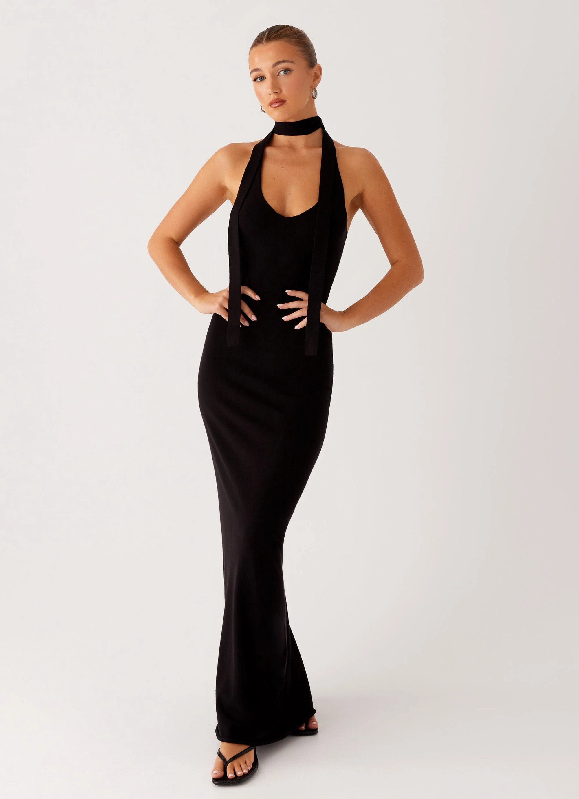 Classic Motion Eddie Knit Maxi Dress - Black