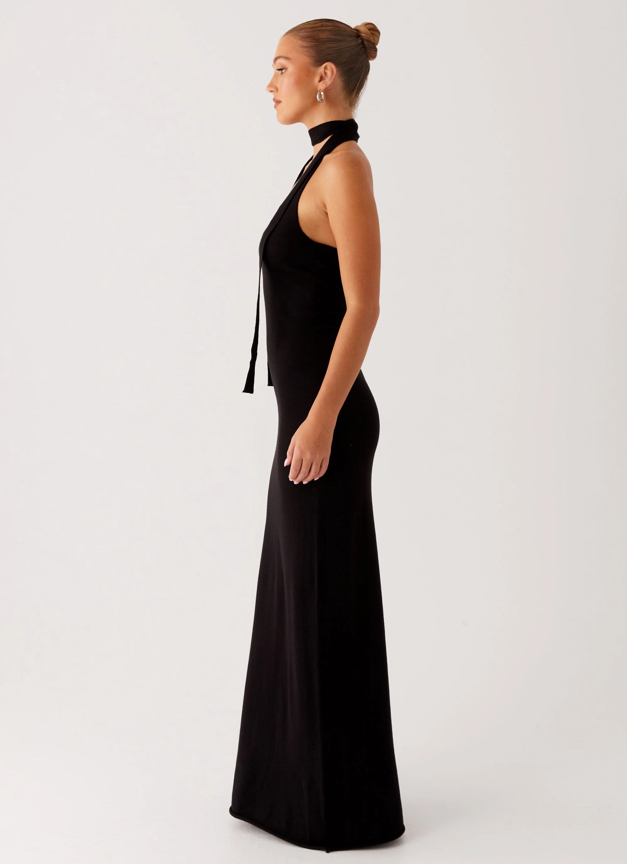 Eddie Knit Maxi Dress - Black Formal Look Inner Smile
