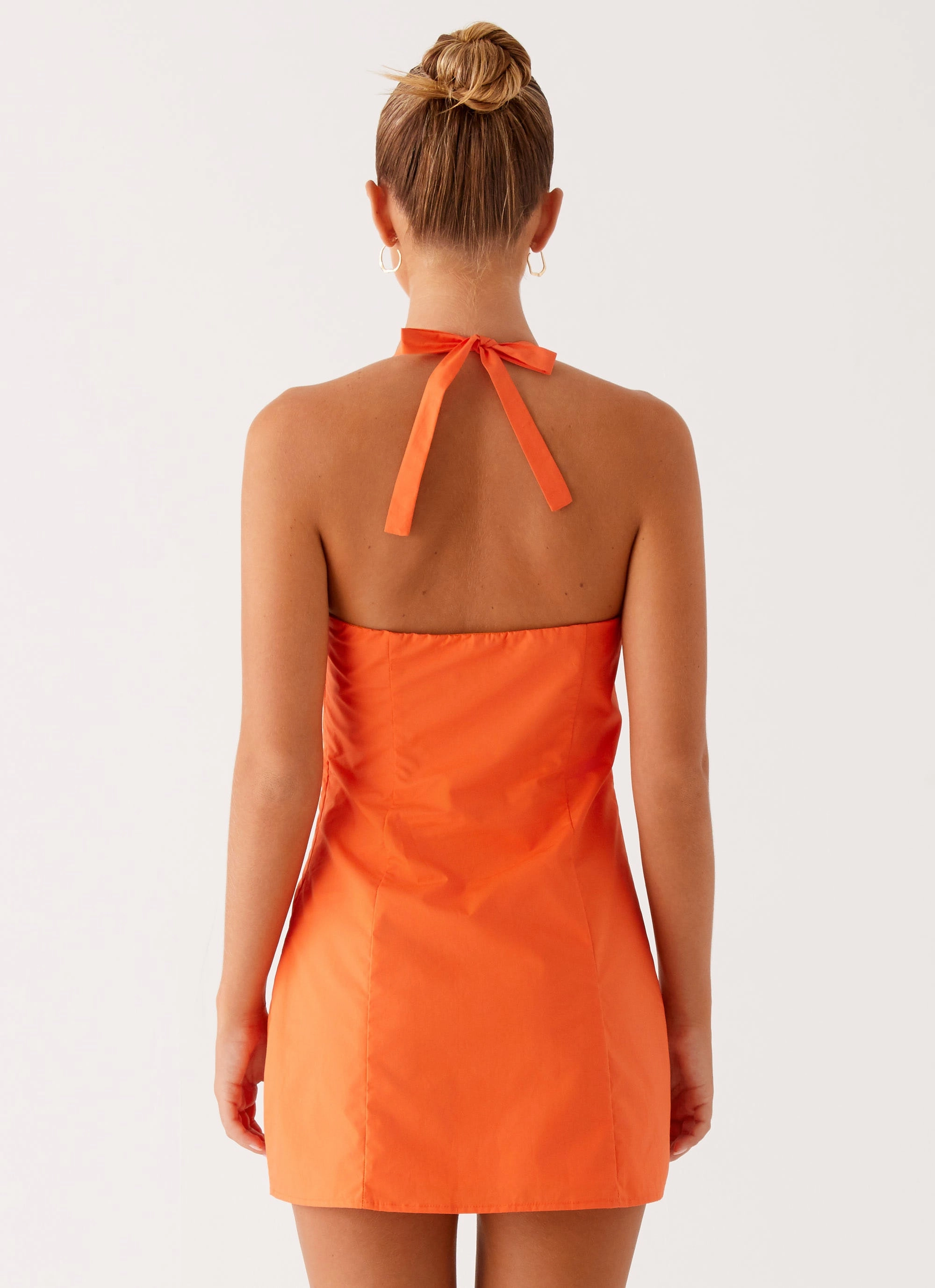 Contessa Halter Mini Dress - Orange Urban Outerwear