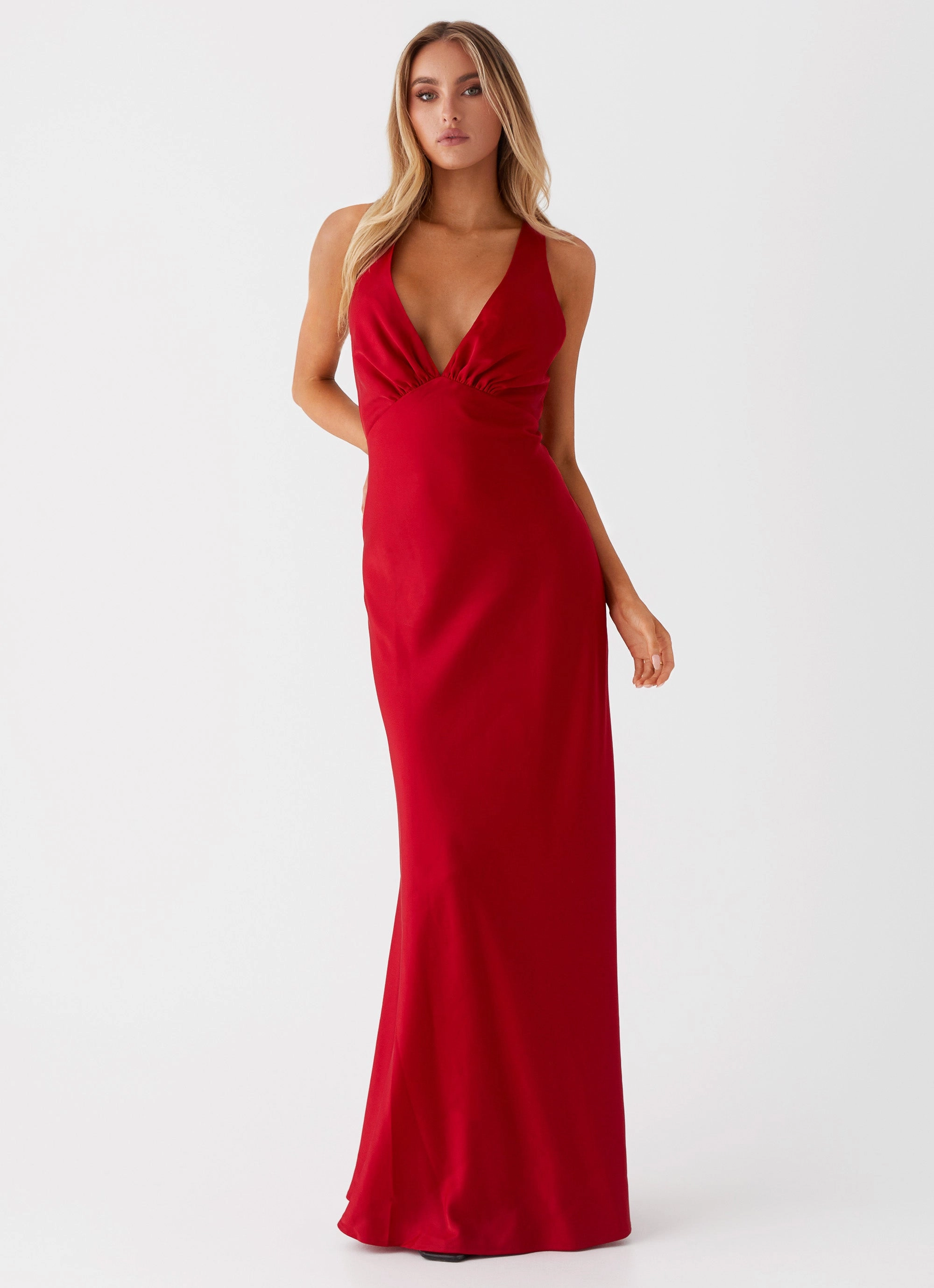 Daily Commute Slyvia Maxi Dress - Red