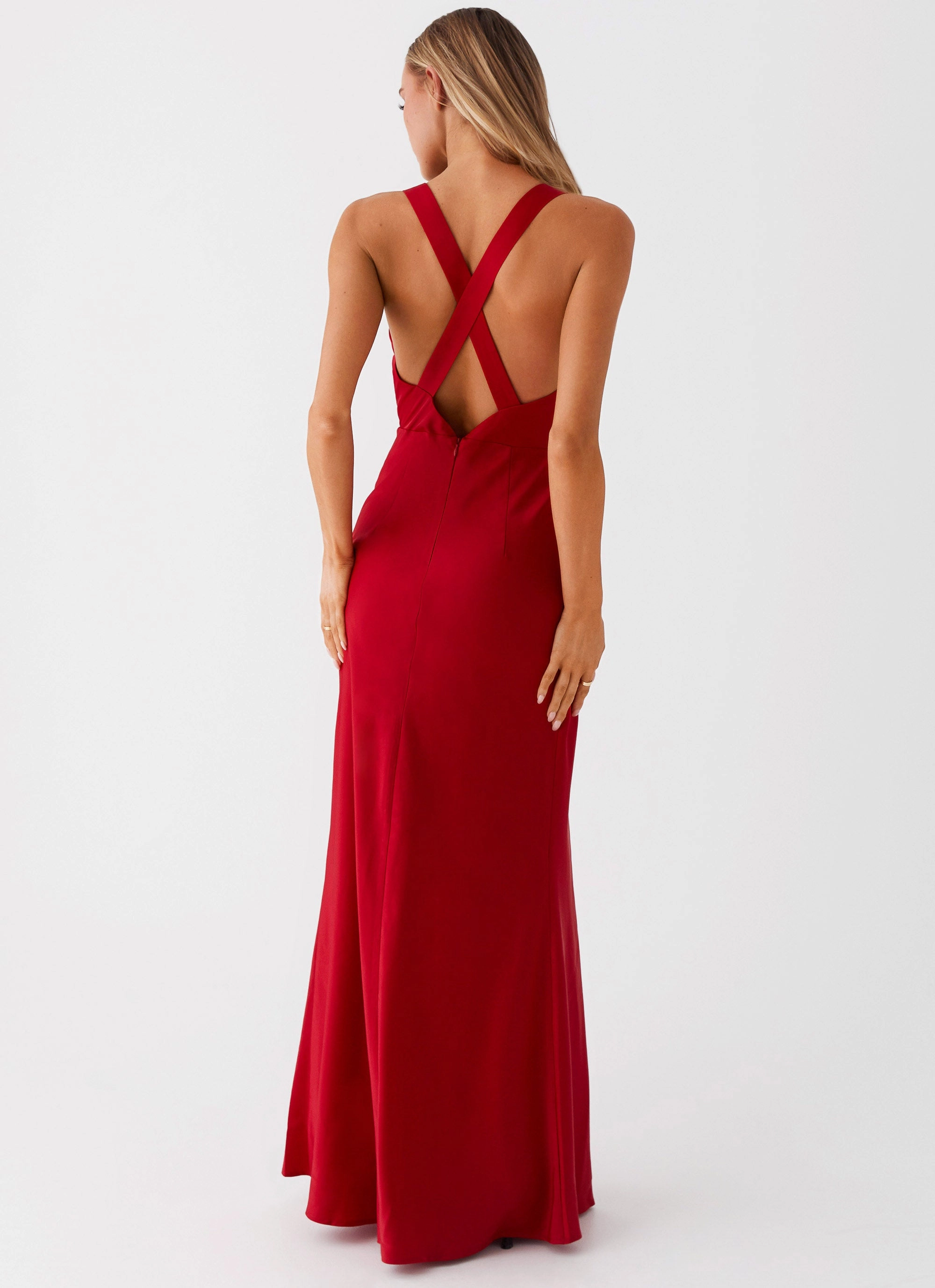 Thermal Outerwear Statement Outerwear Slyvia Maxi Dress - Red