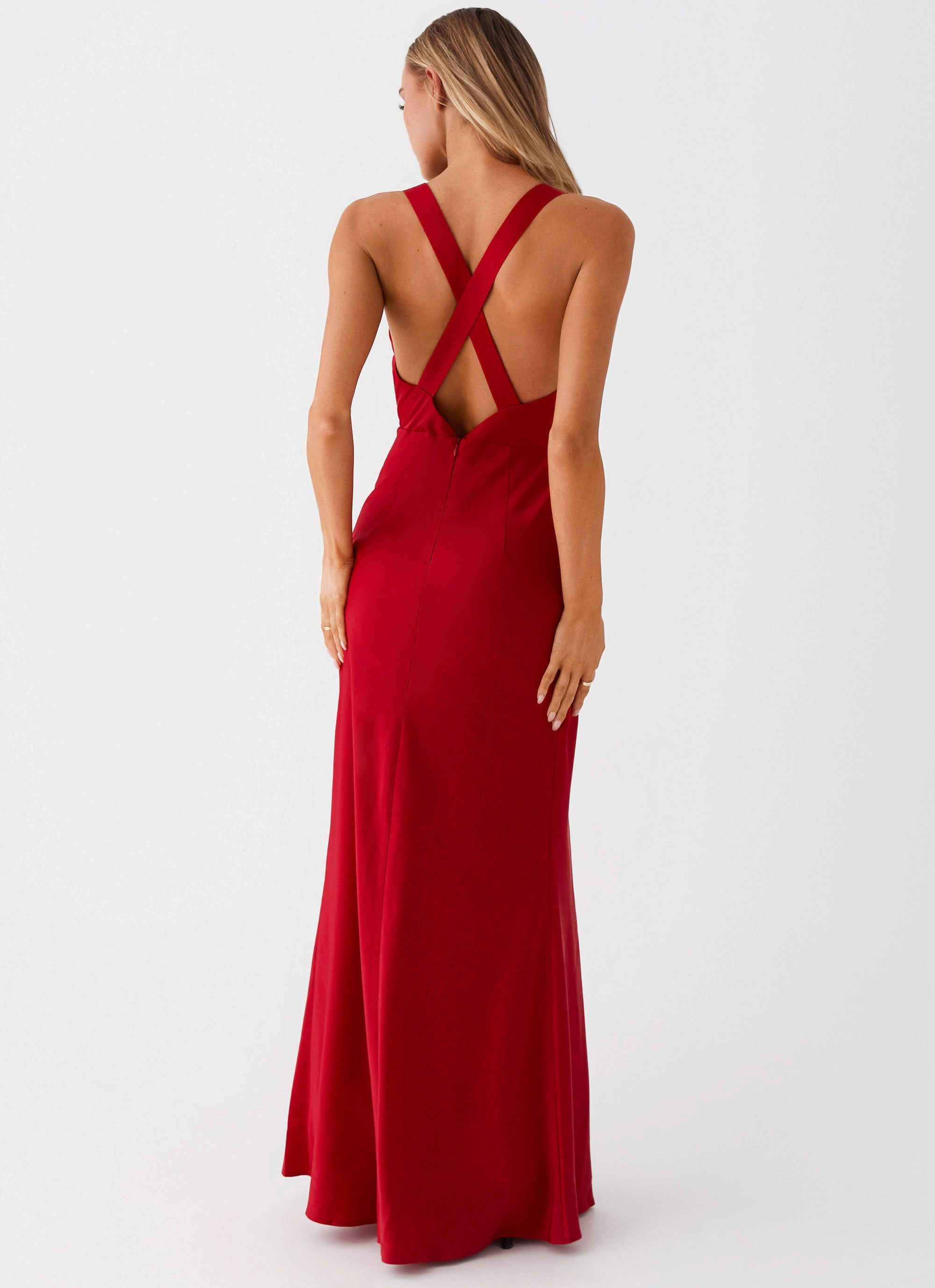 Travel Ready Practical Outerwear Slyvia Maxi Dress - Red