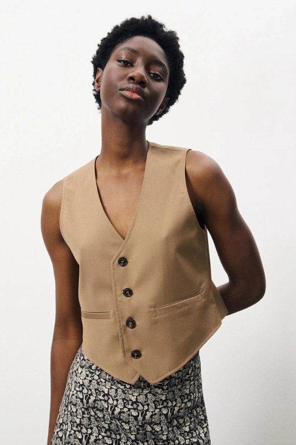 FRNCH Alix Suit Vest Relaxed Silhouette