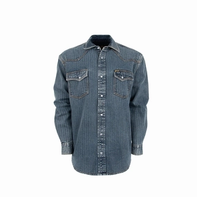 Modern Aesthetic STS Ranchwear Mens Duke Denim 100% Cotton L/S Shirt
