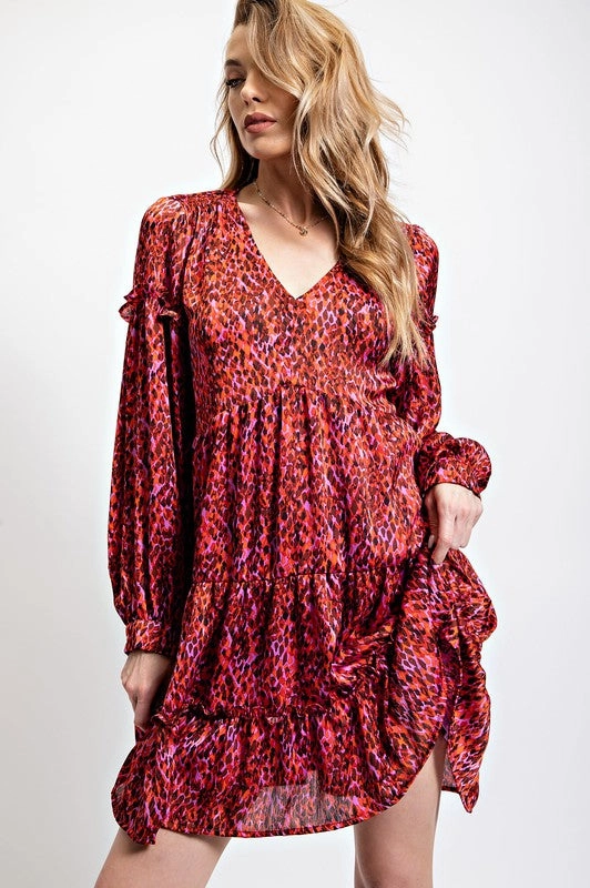 Style Upgrade Casual Style KIM LEOPARD/ANIMAL PRINTED DRESS