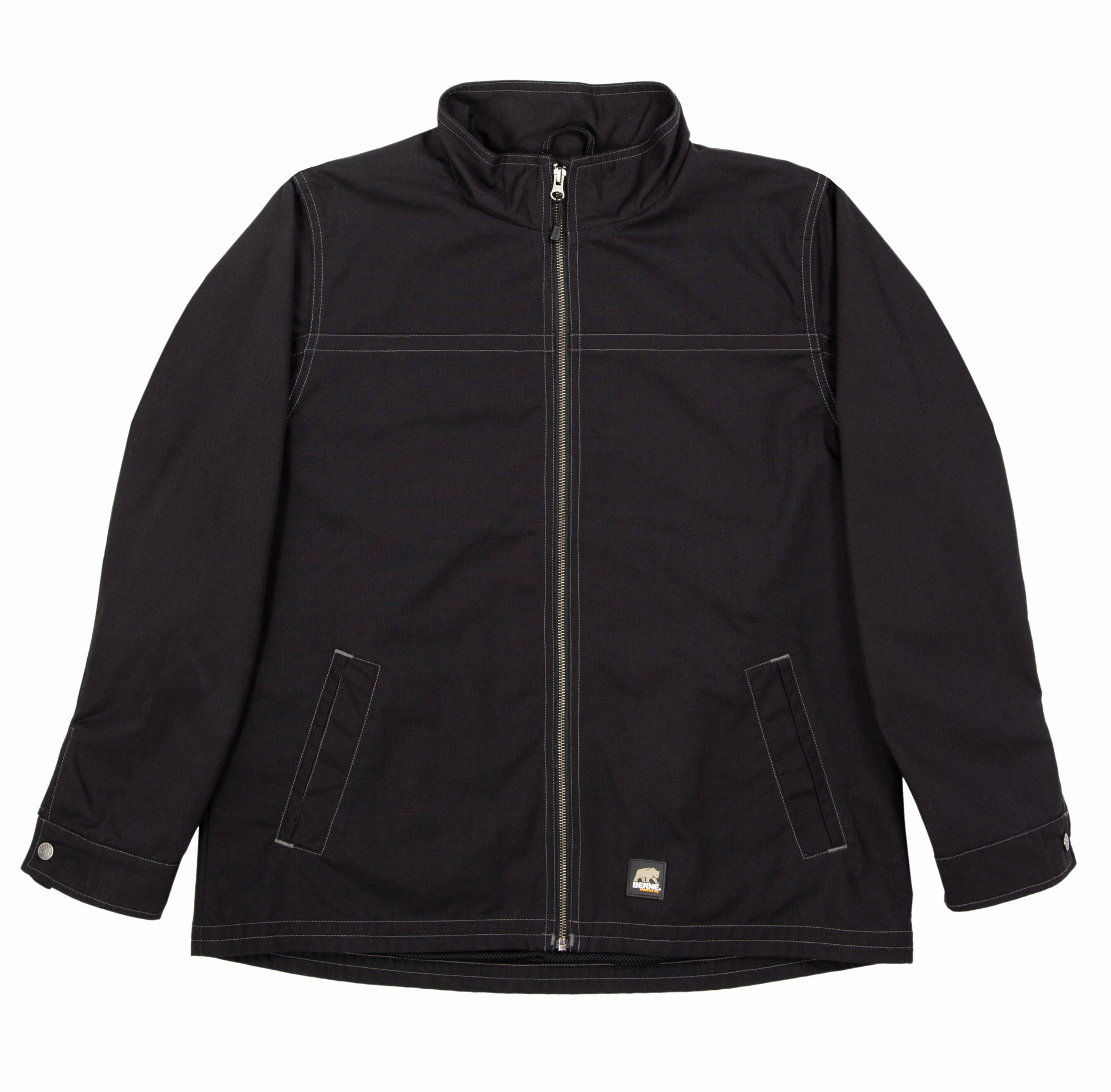 Berne Ladies Black 100% Cotton Ladies Ripstop Jacket Detachable Hood