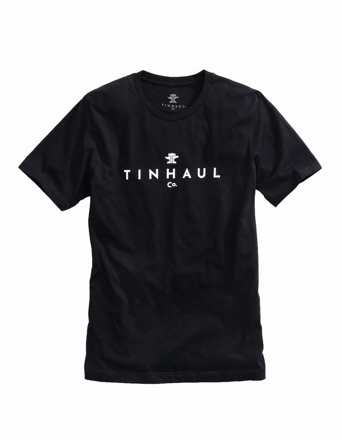 Tin Haul Mens Black 100% Cotton Anvil and Hammer S/S Crew T-Shirt Trendy Apparel