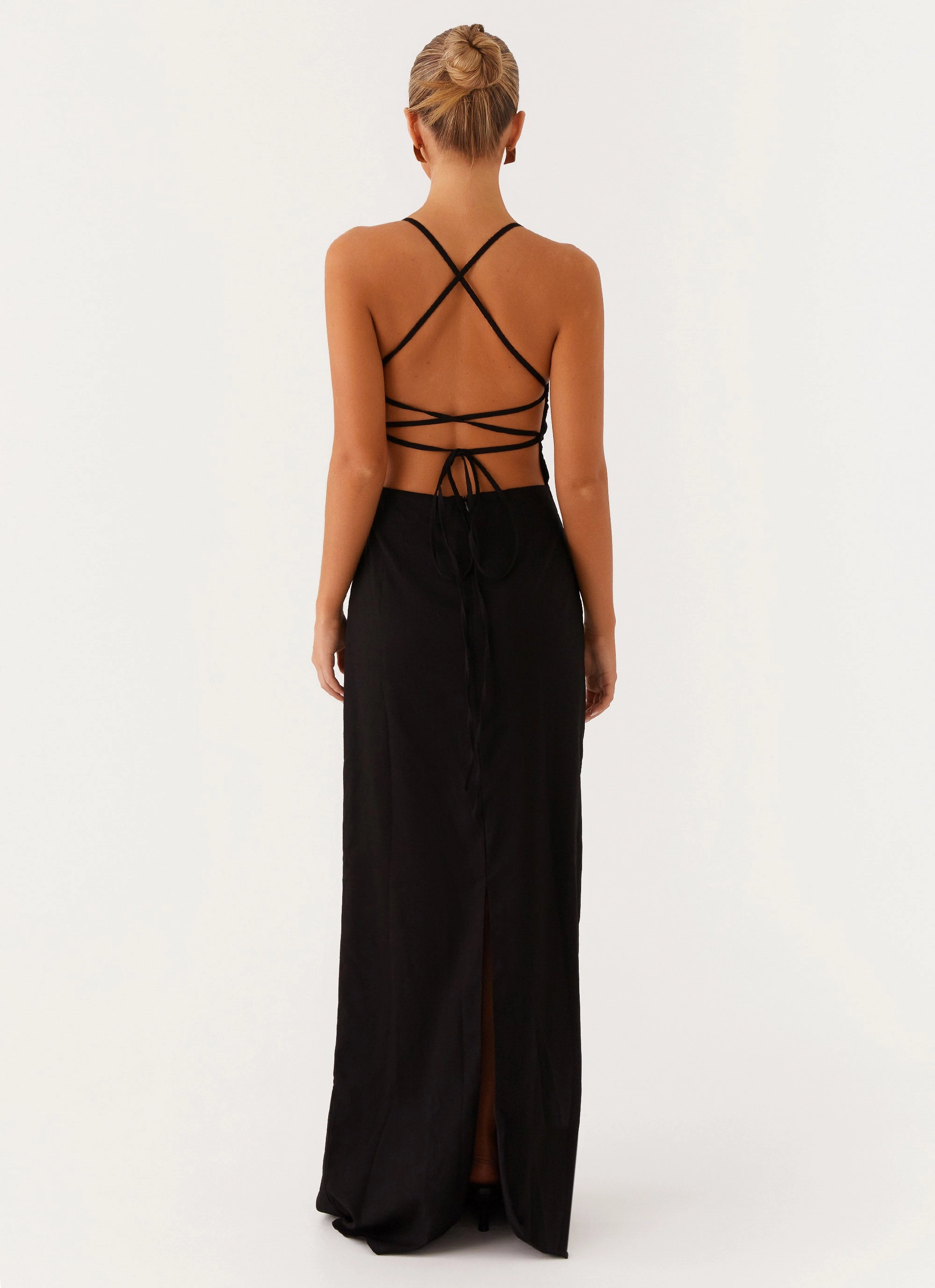 Fashion Protection Fashion Forward Cora Backless Maxi Dress - Black