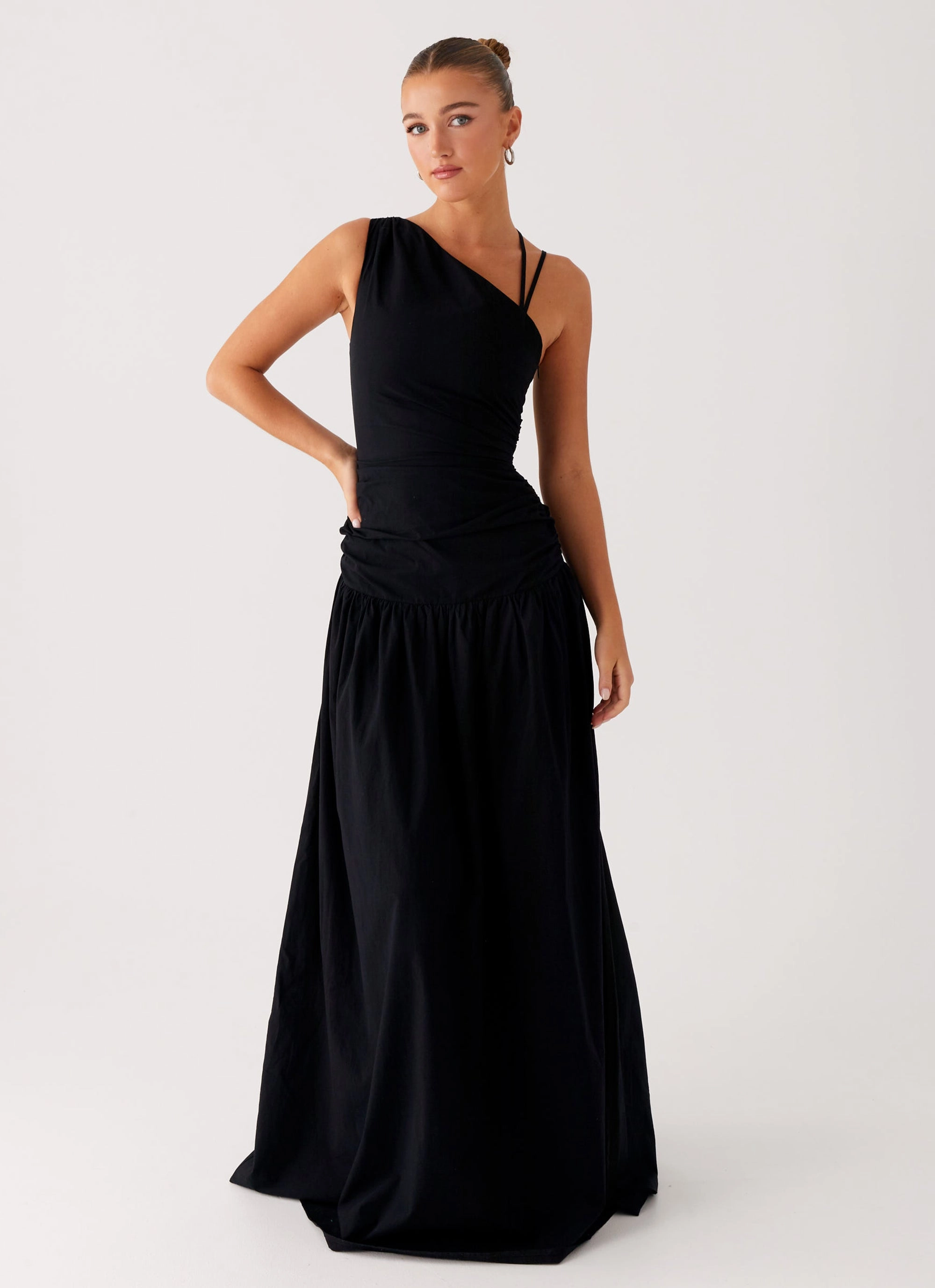 Cortez Maxi Dress - Black Happy Fit Clean Edge