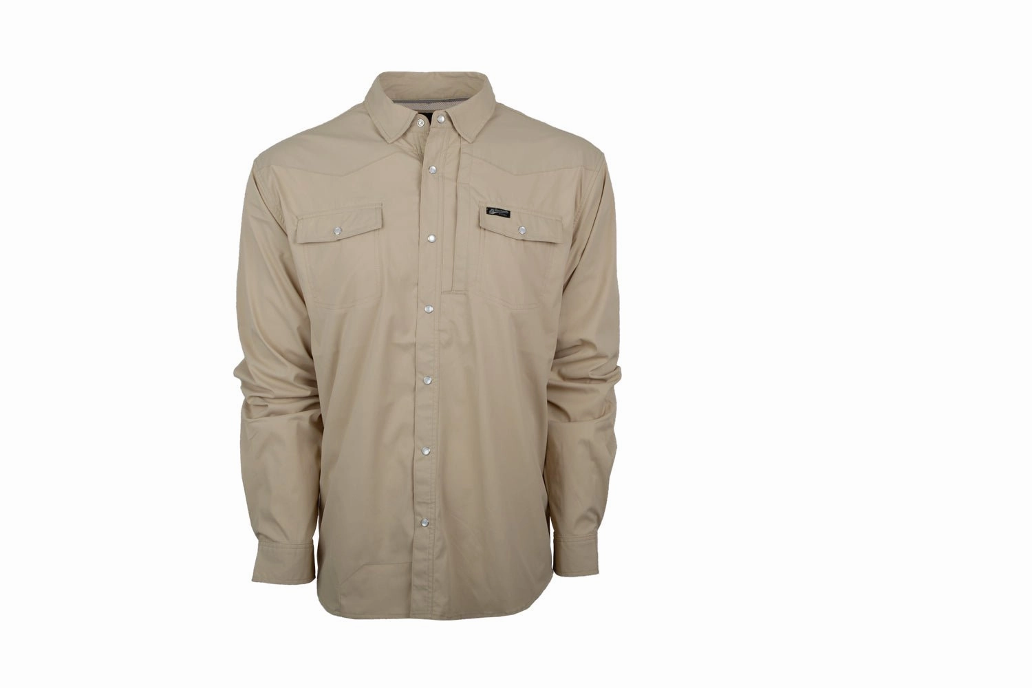 STS Ranchwear Mens Fischer Performance Khaki Nylon/Spandex L/S Shirt Breathable Material
