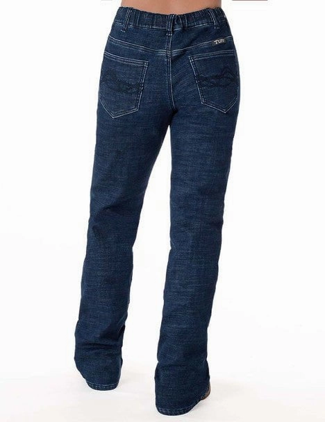 Cowgirl Tuff Mens Winter Tuff Dark Wash Cotton Blend Jeans Modern Comfort Eco Conscious Denim