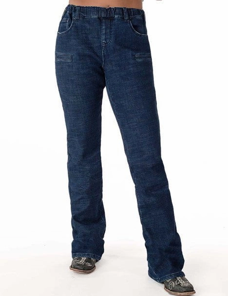 Cowgirl Tuff Mens Winter Tuff Dark Wash Cotton Blend Jeans Loose Textured Travel Outfit