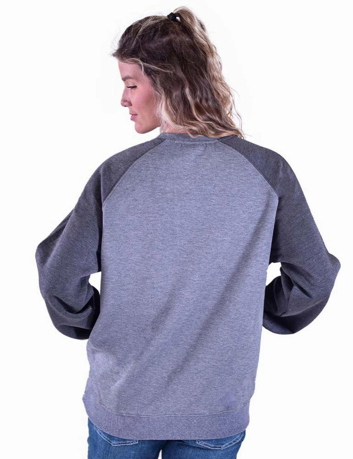 Cowgirl Tuff Womens Aztec Print Ash Poly/Rayon Sweatshirt Body Mapped Ventilation