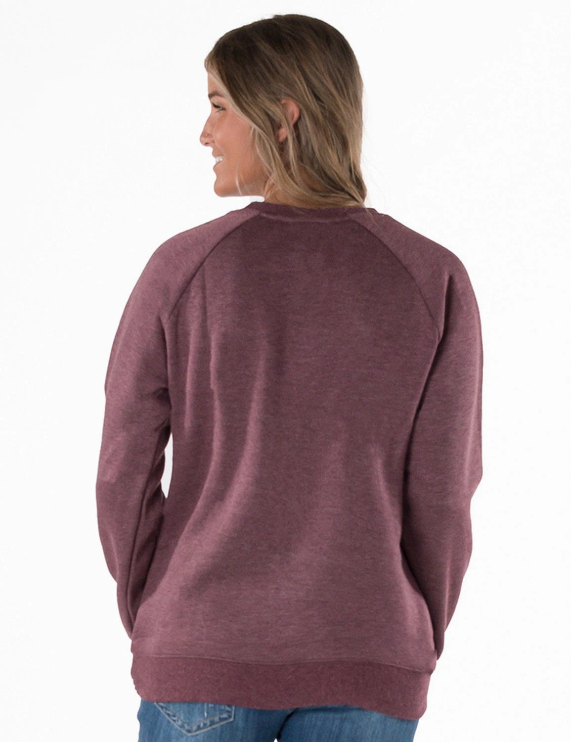 Cowgirl Tuff Womens Hug In A Glass Wine Poly/Rayon Sweatshirt Anti Snag Fabric