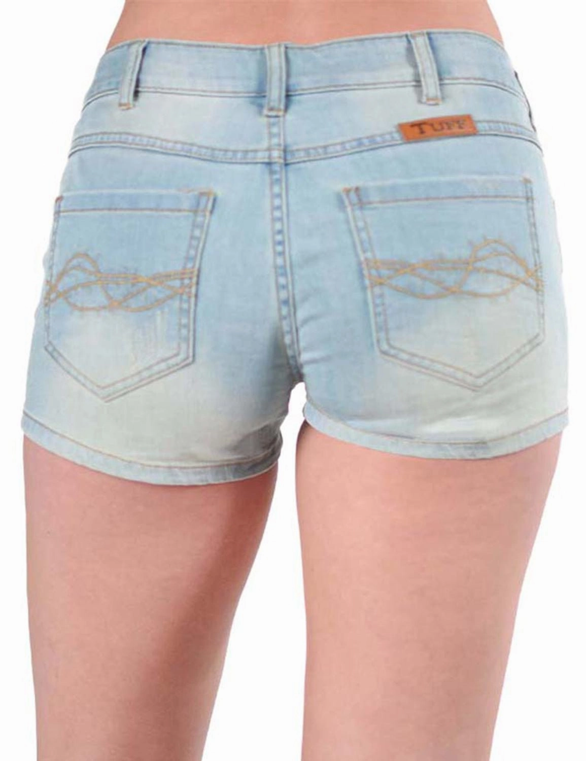 Cowgirl Tuff Womens Summer Breeze Light Wash Cotton Blend Casual Shorts sustainable product