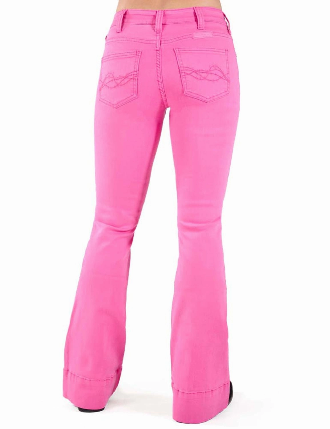 Cowgirl Tuff Womens Trouser Hot Pink Cotton Blend Jeans Layer Ready Go To Outfit