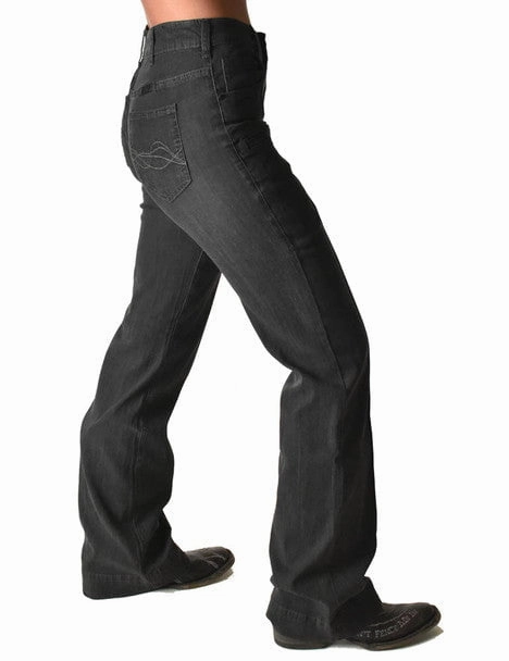 Clean Outfit Cowgirl Tuff Womens UltraBreathe Trouser Charcoal Lyocell Jeans