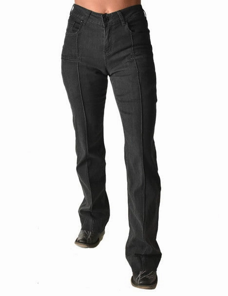 Athlete Fit Elegant Leisure Wear Cowgirl Tuff Womens UltraBreathe Trouser Charcoal Lyocell Jeans