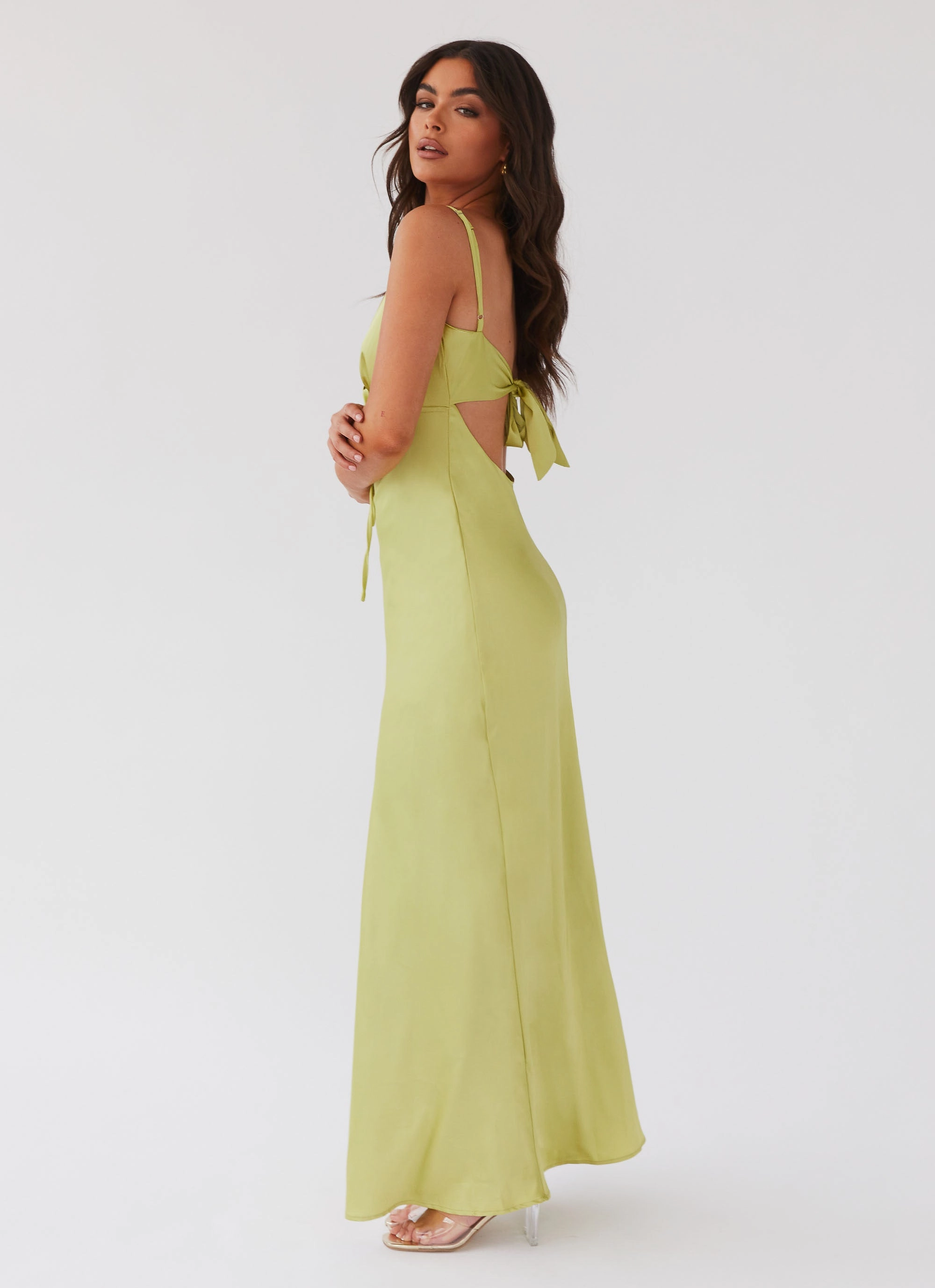 Zip Up Jacket Flora Satin Maxi Dress - Green Expectations