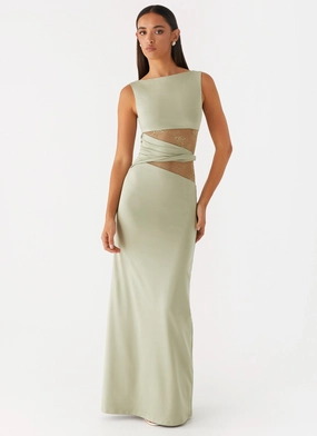 Karma Maxi Dress - Sage Warm and Cozy