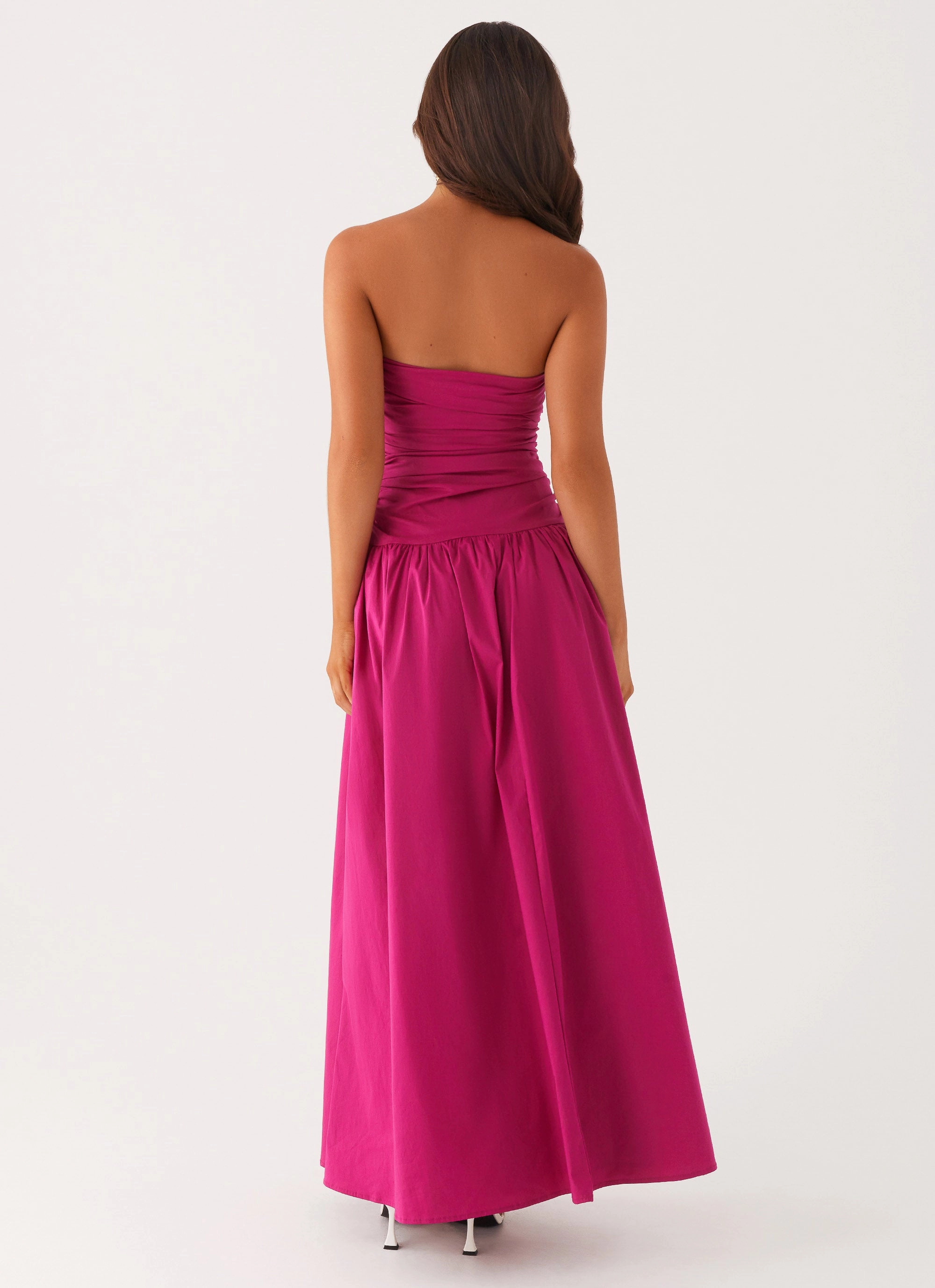 Cold Weather Protection Cozy Winter Layer Carmel Maxi Dress - Fuchsia