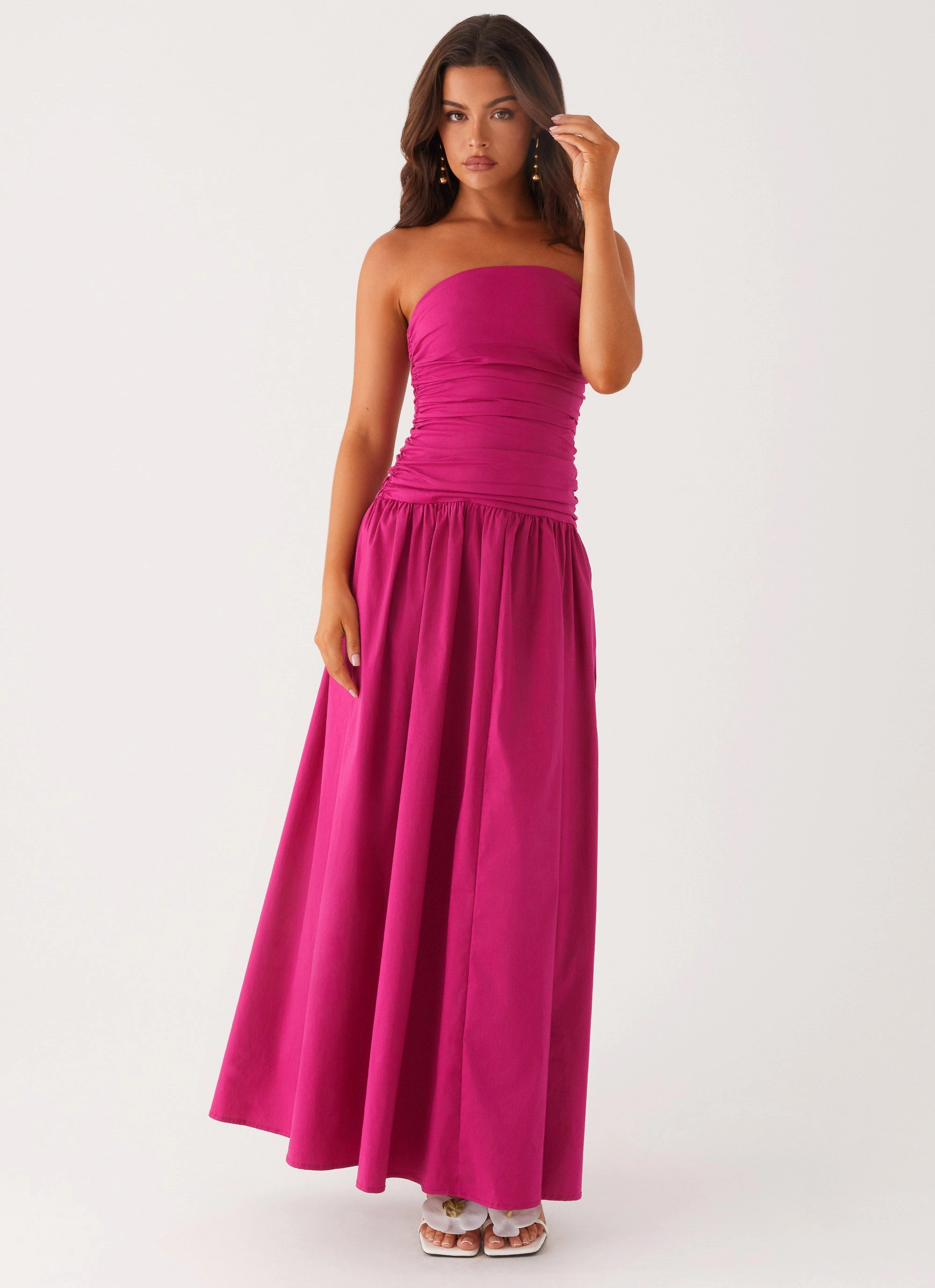 Carmel Maxi Dress - Fuchsia Fashion Insulation Layering Piece