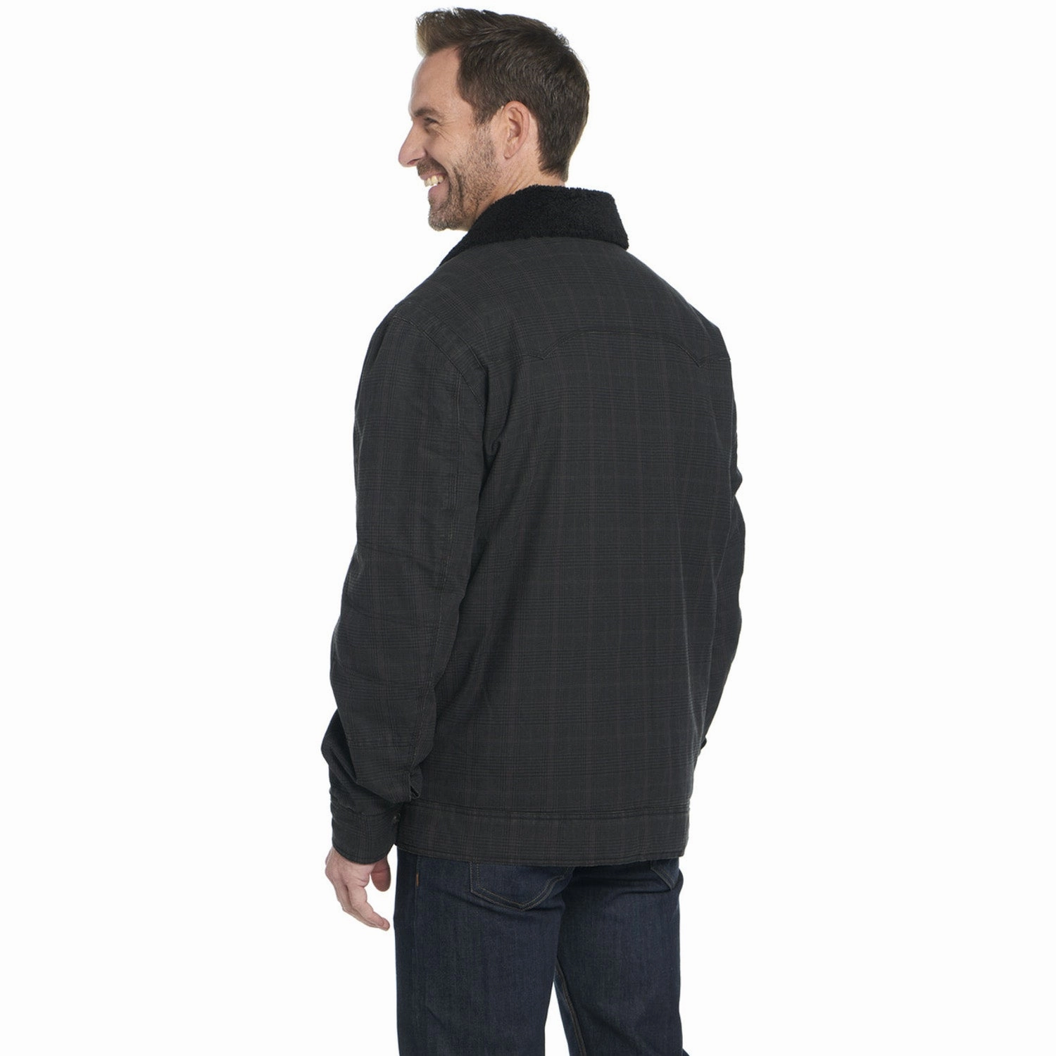 ConvertibleCollar WaterResistantFabric Cripple Creek Mens Enzyme Coated Sherpa Galaxy Black 100% Cotton Jacket