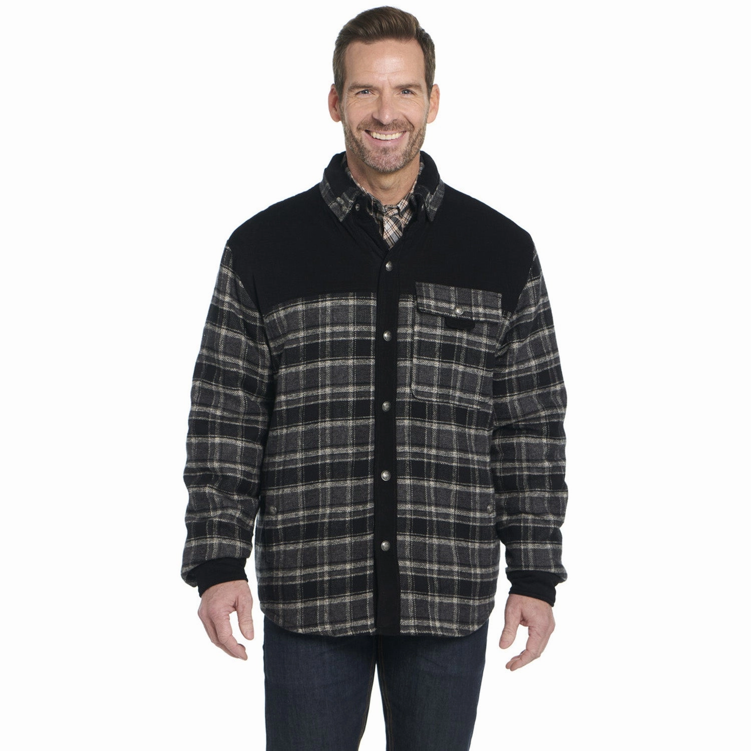 Cripple Creek Mens Two-Tone Micro-Cord Shirt Aurora Black 100% Polyester Jacket Street Look Timeless Piece