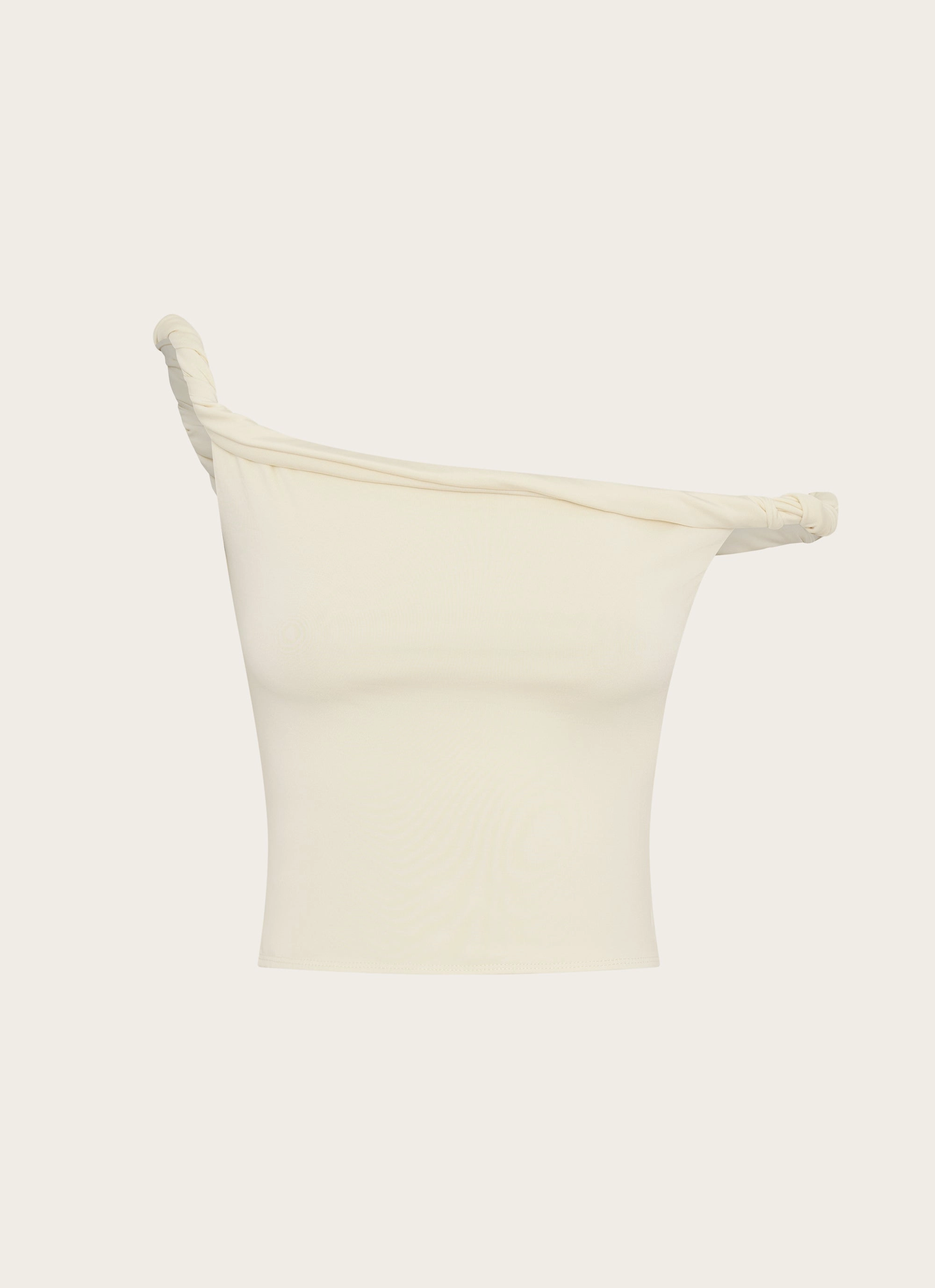 Solace Soul Twist Shoulder Top - Yellow Soft Comfort Cold-weather knit