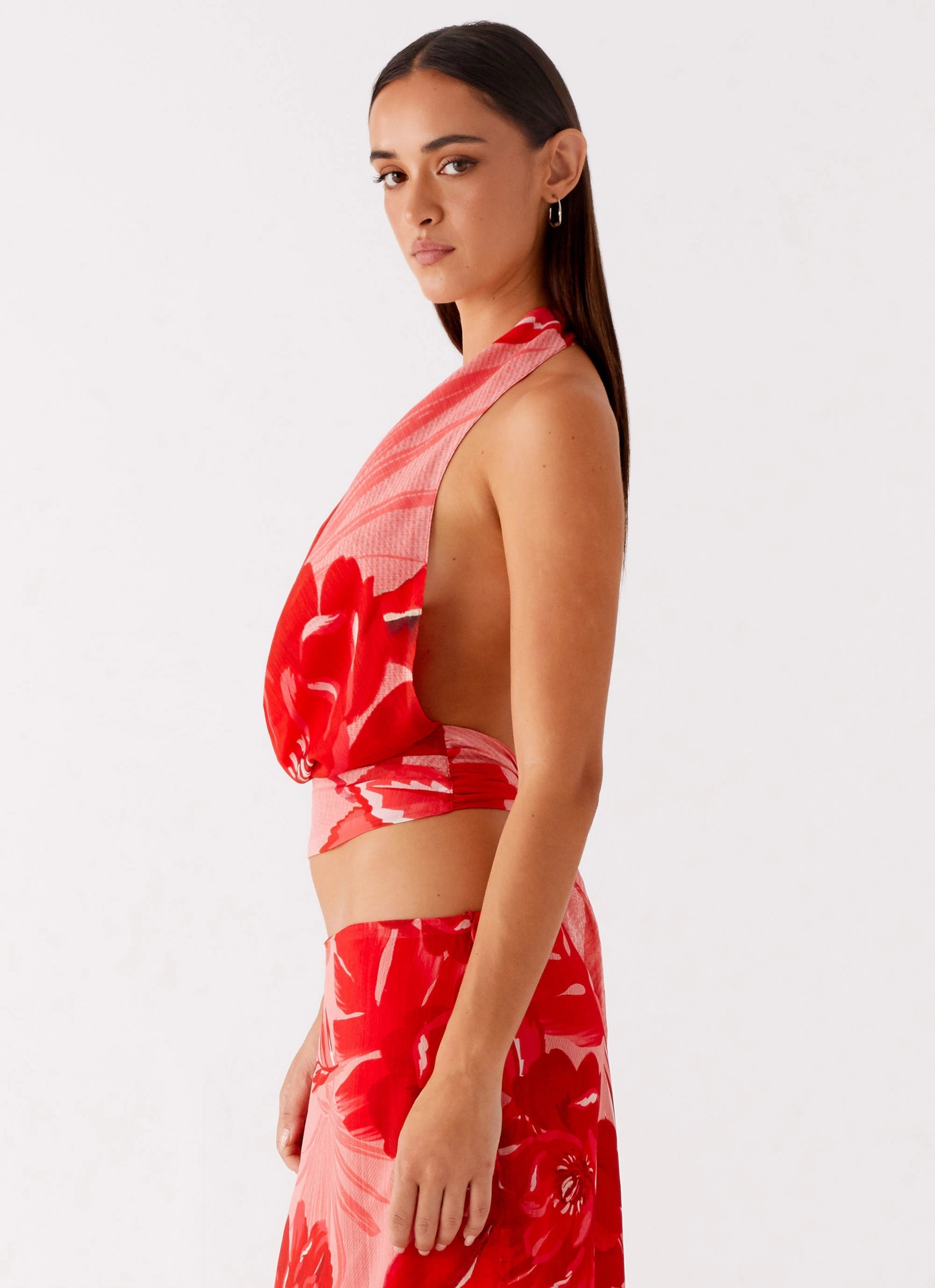 Soren Halter Top - Sicily Sunsets Print Smart Style