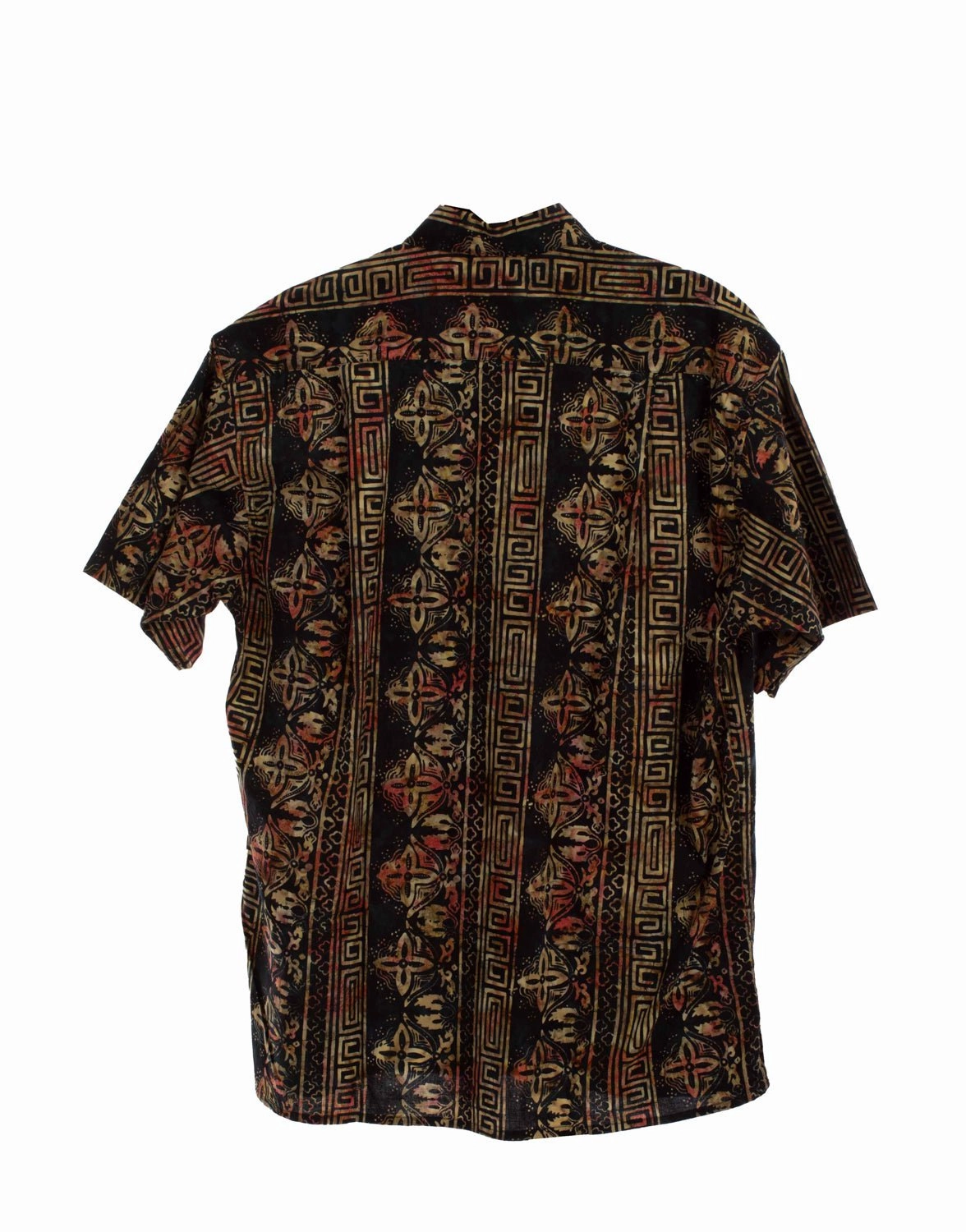 Anti Pill Treatment Compact Fold Design Scully Mens Special Batik Black 100% Cotton S/S Shirt