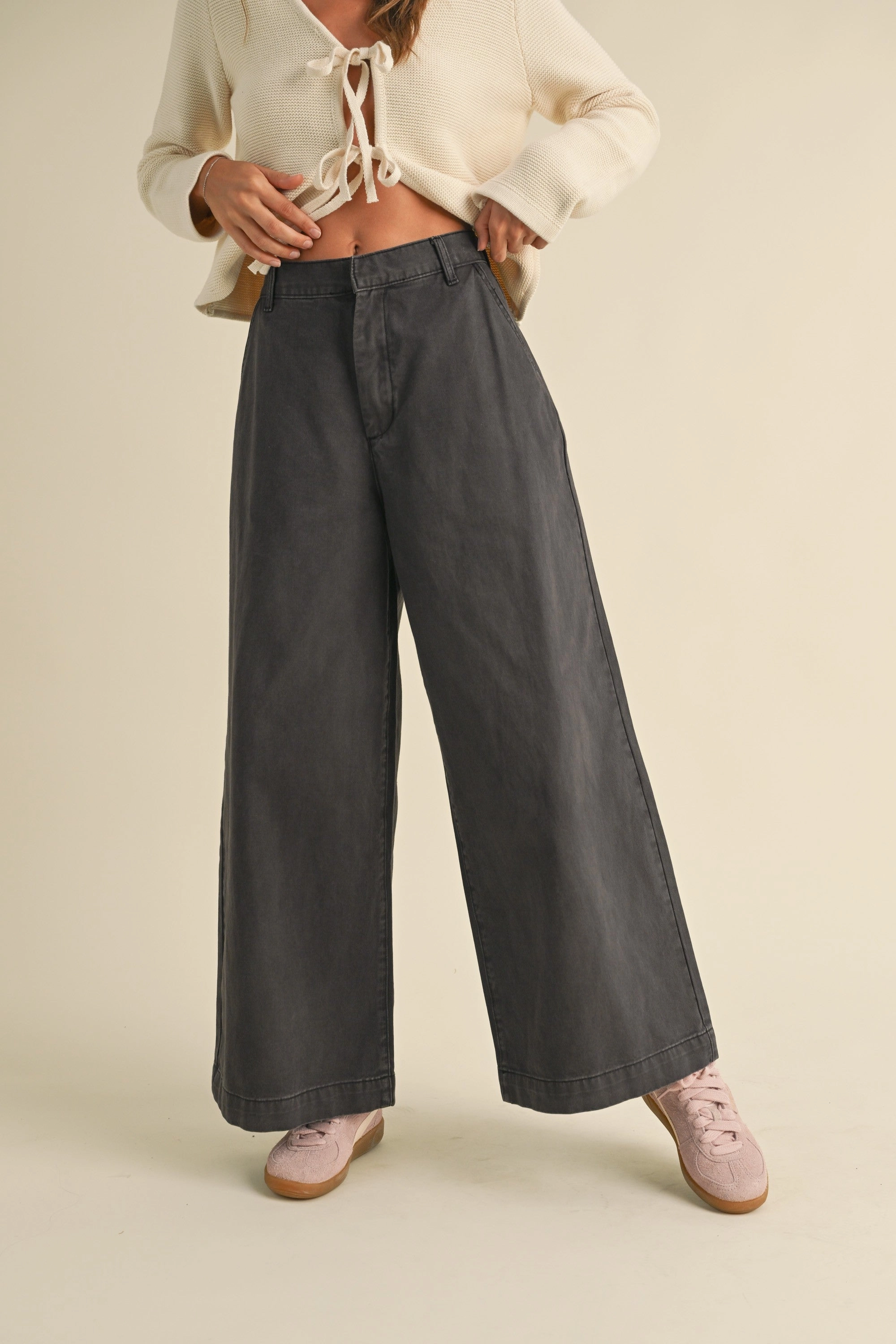 Wide Leg Pants Sporty Style RecycledMaterial