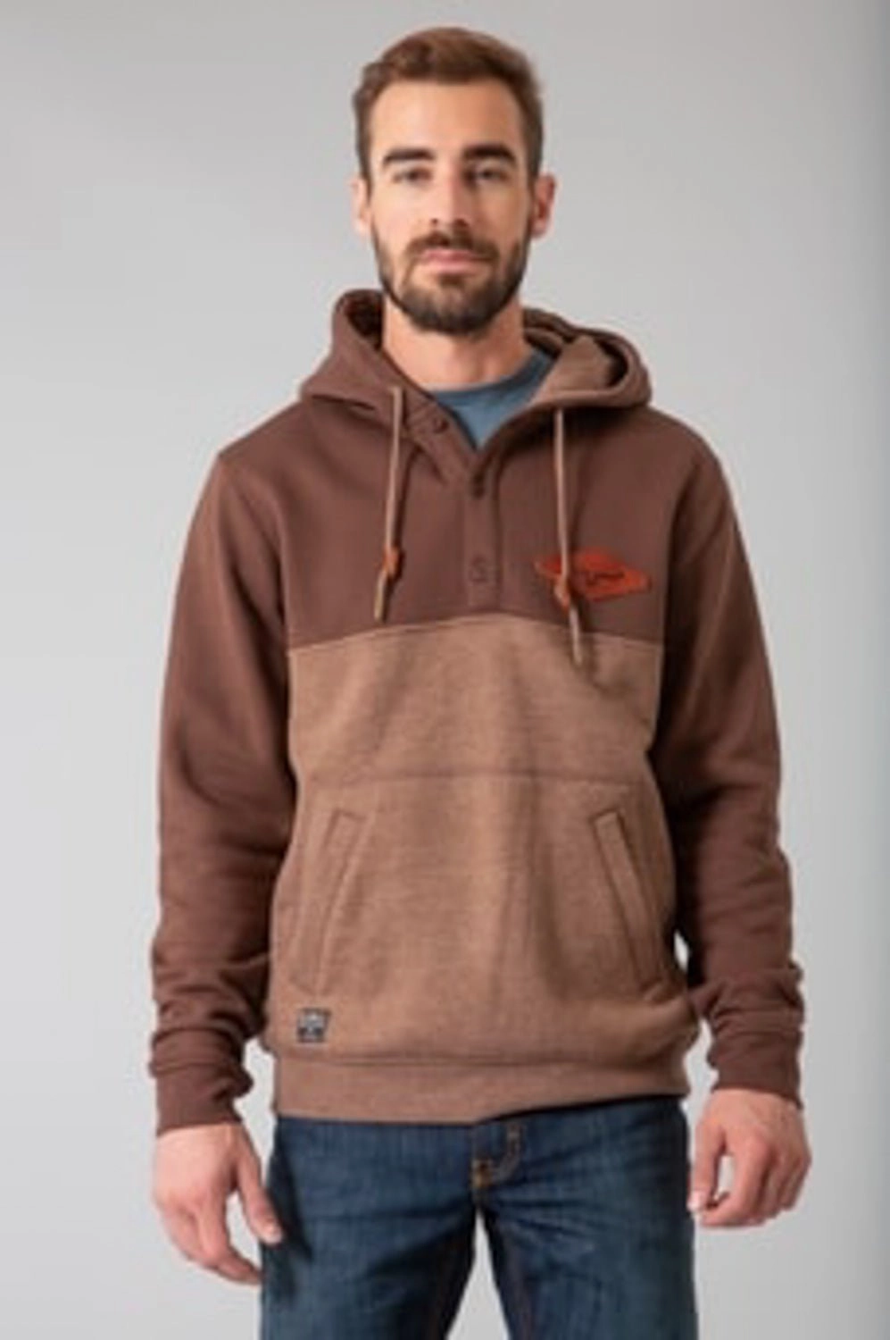 Practical Layer Kimes Ranch Mens Ogden Hood Brown Cotton blend Hoodie