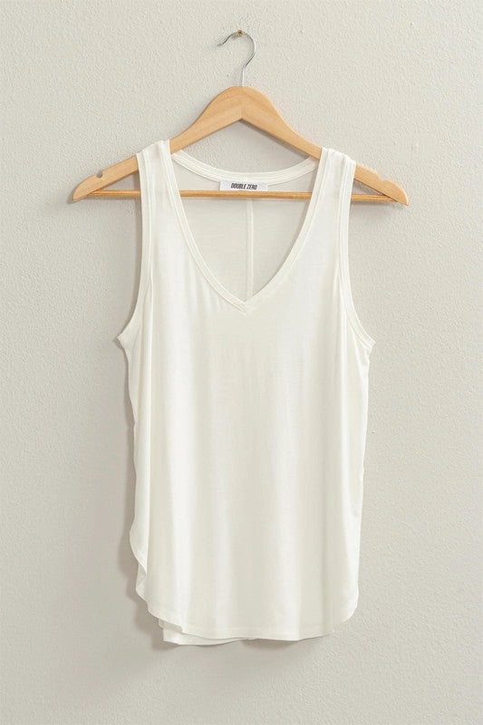 Daisychain V Neck Tank Top MultiLayer Stitching