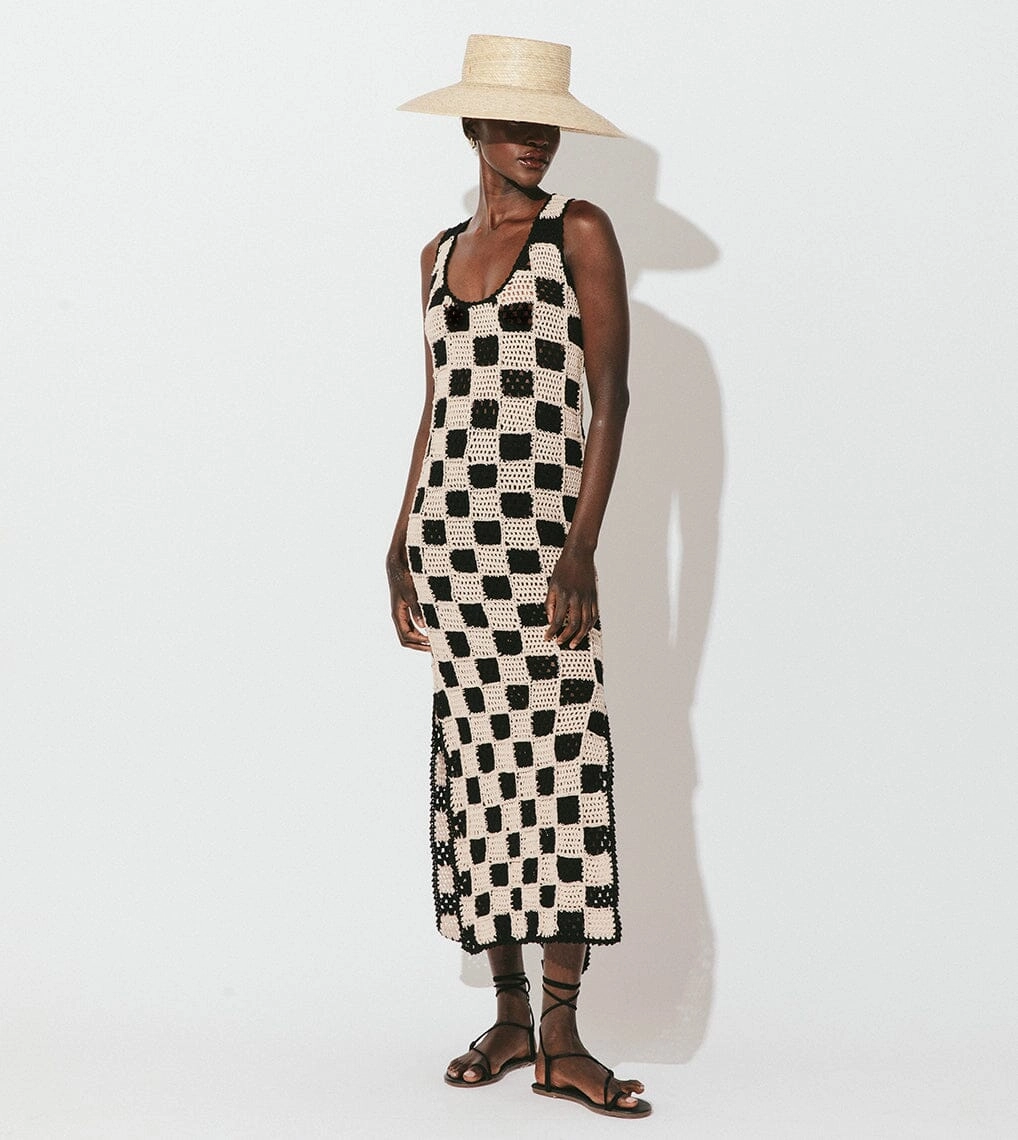 Danika Crochet Dress | Black/White Influencer-Style