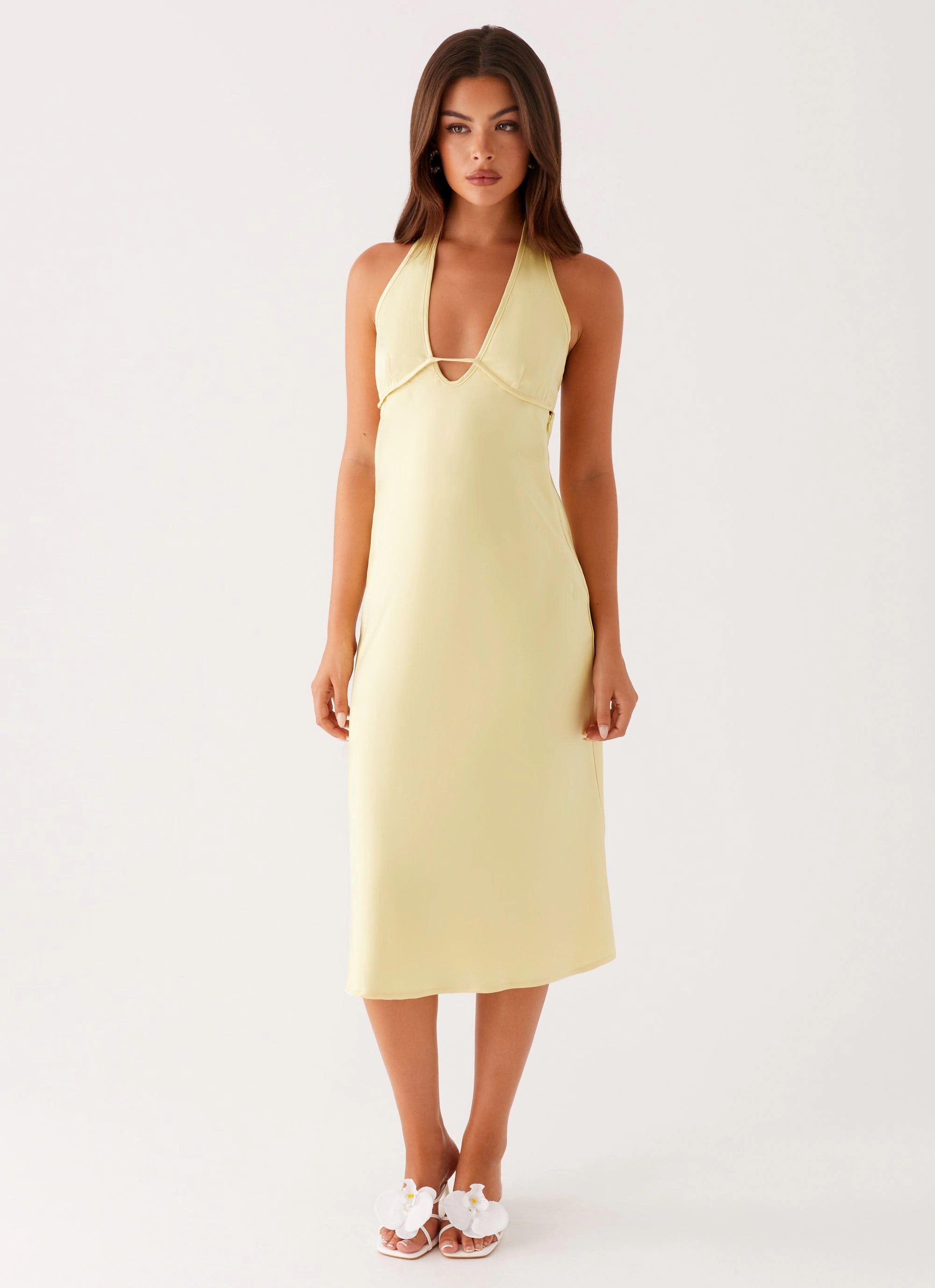Relaxed Finish Relaxed-fit gown Davies Midi Dress - Yellow