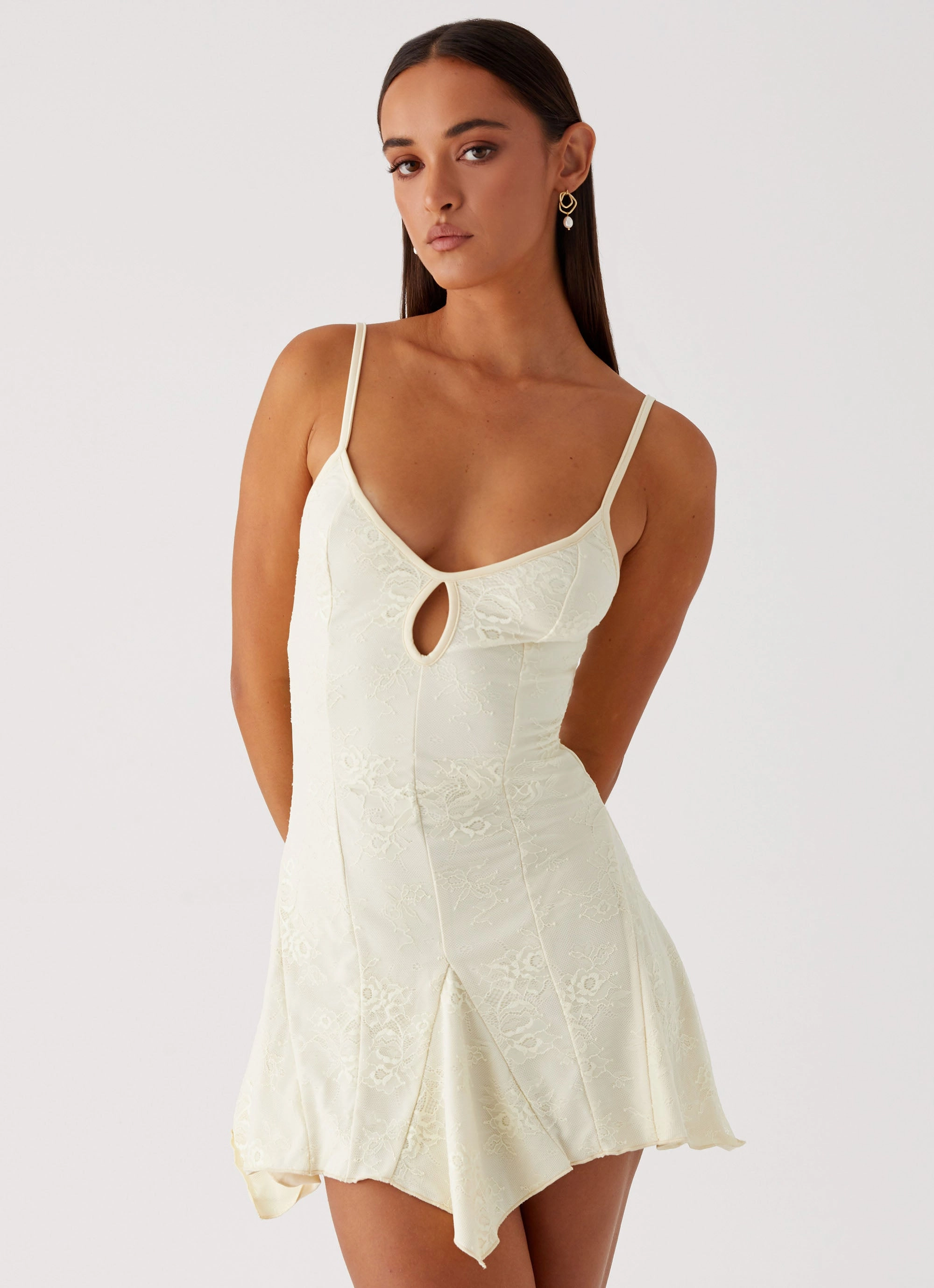 Surry Mini Dress - Yellow foldable breathable-mesh